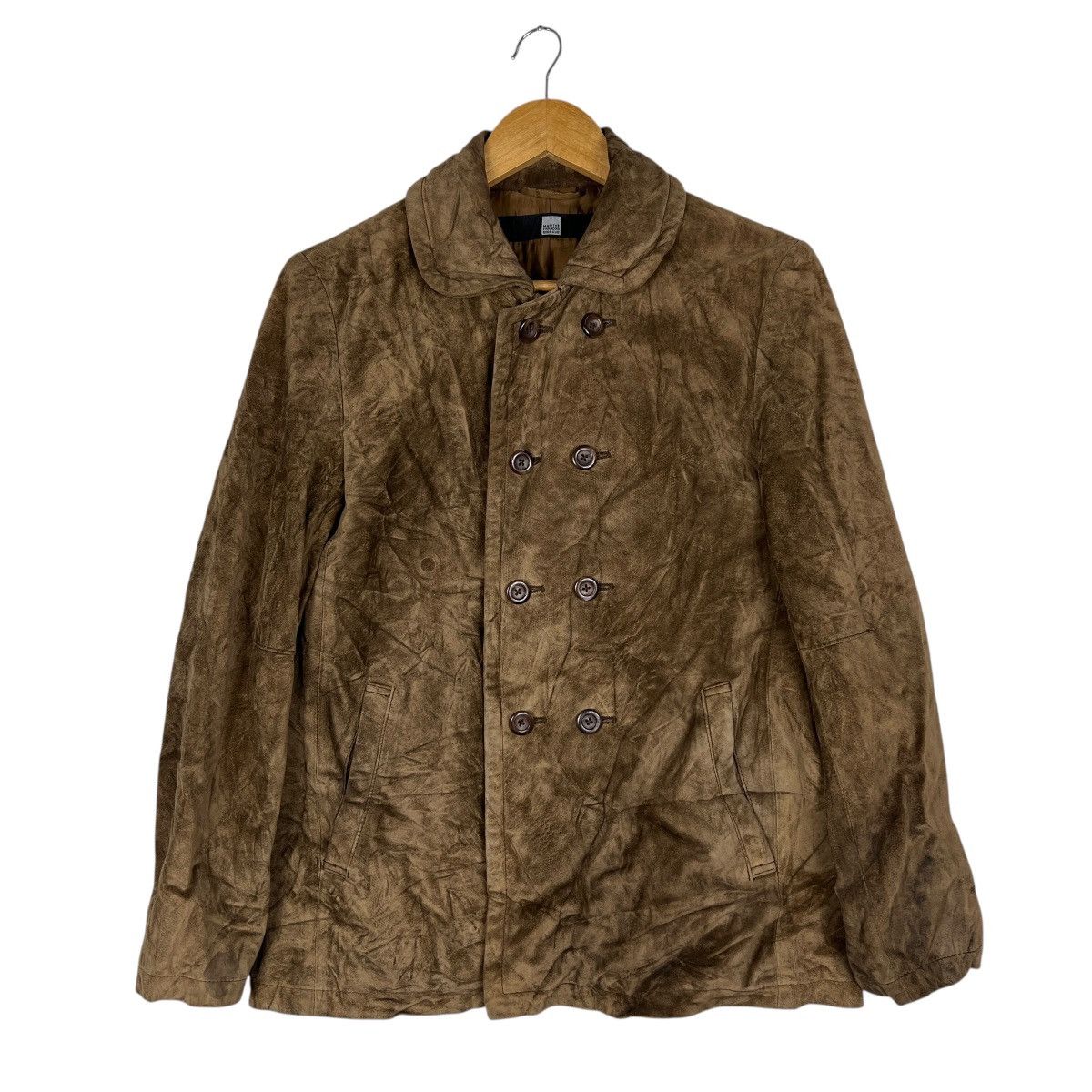 Marithe + Francois Girbaud MFG leather Double Breasted Jacket Size M / US 6-8 / IT 42-44 - 1 Thumbnail
