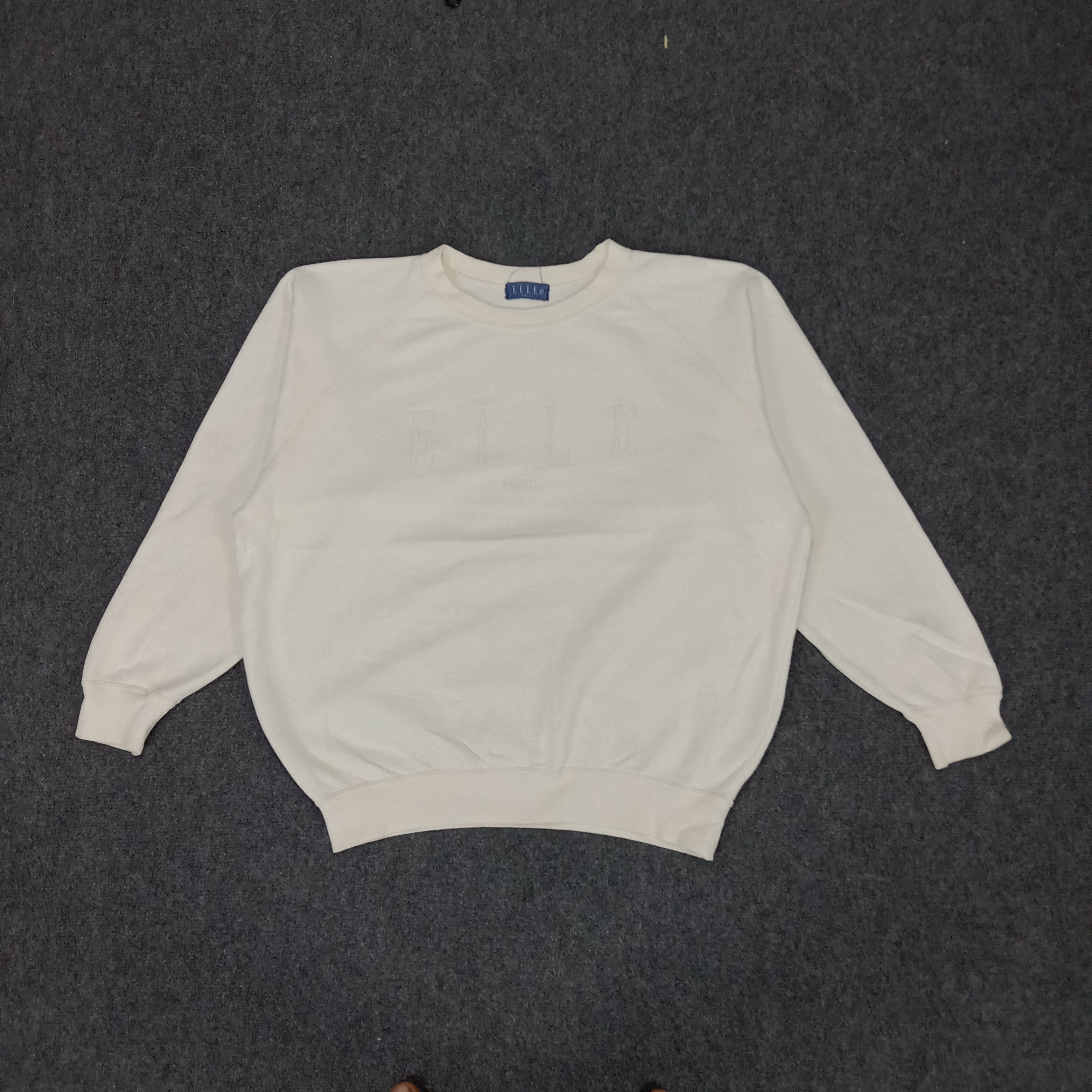 Vintage Elle Paris Center Embroidery Design Sweatshirt Size US L / EU 52-54 / 3 - 1 Thumbnail