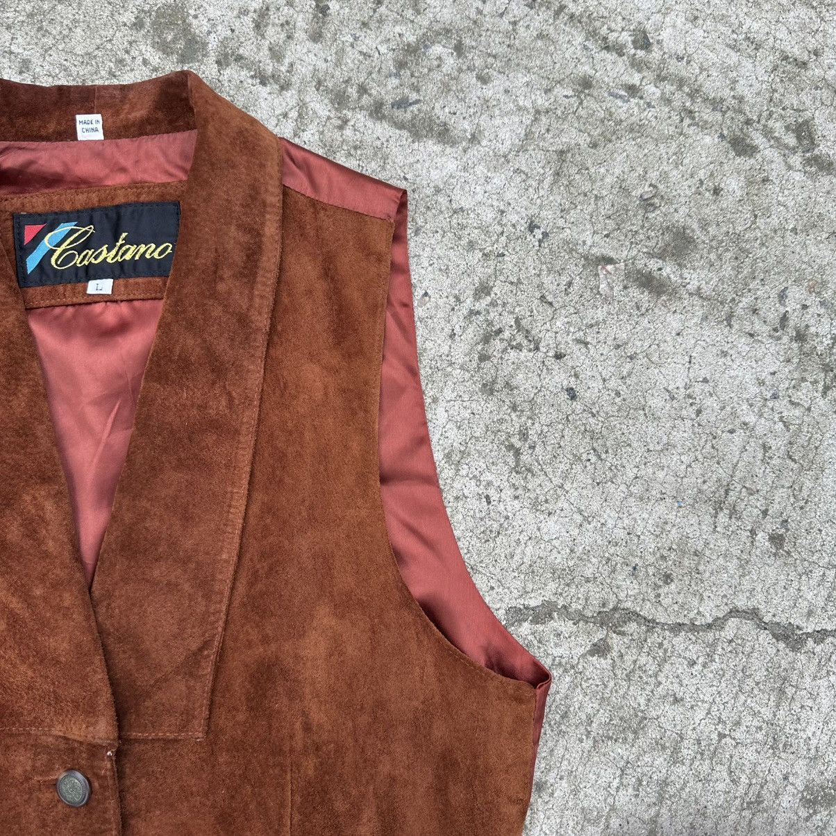 Cowboy Equipment Vintage Man’s Western Leather Vest Y2K 00s USA Old Money Size US L / EU 52-54 / 3 - 6 Thumbnail
