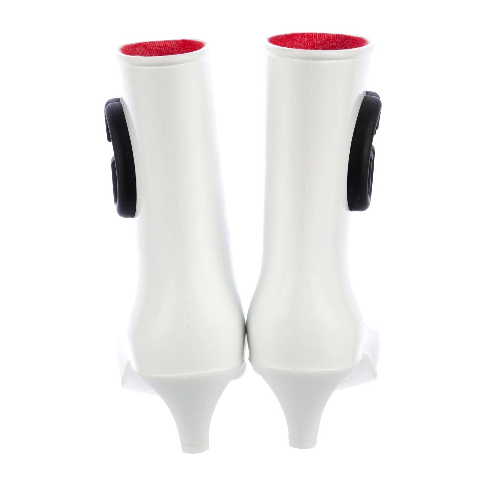 Gucci Gucci Rubber ankle Rain Boot Interlocking G White Black 37 Size US 7 / IT 37 - 4 Thumbnail