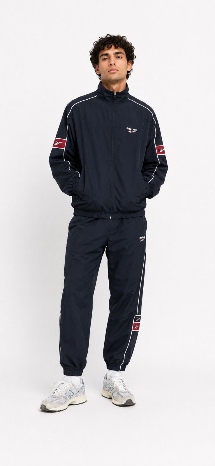 Reebok Reebok Vintage Navy Nylon Track Suit Jacket & Pants Size M Size US M / EU 48-50 / 2 - 1 Thumbnail