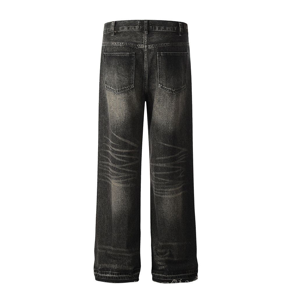 Japanese Brand × Jean American men's casual distressed gradient washed loose jeans Size US 32 / EU 48 - 3 Thumbnail