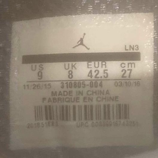 Jordan Brand 2016 Air Jordan 10 Retro 'London - 9 Size US 9 / EU 42 - 5 Thumbnail