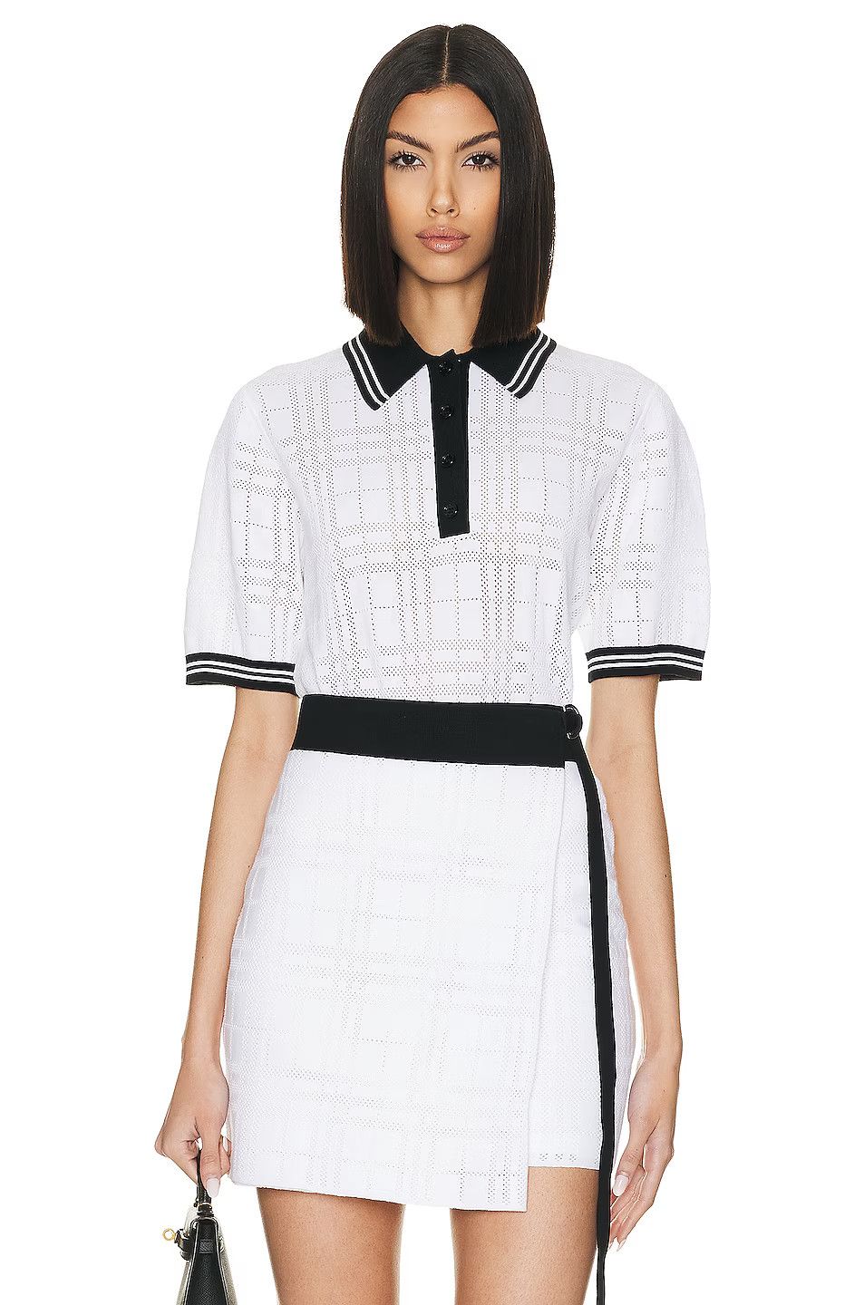 image of Burberry Os11X0124 Polo Shirt In White, Women's (Size Large)
