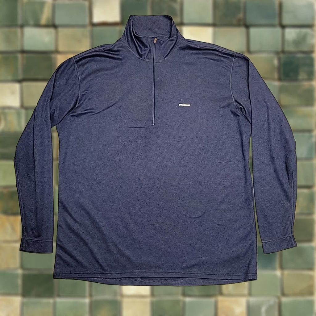 Patagonia Patagonia Shirt Mens XL Blue Capilene Baselayer 1/4 Zip Performance Layer Size US XL / EU 56 / 4 - 1 Thumbnail