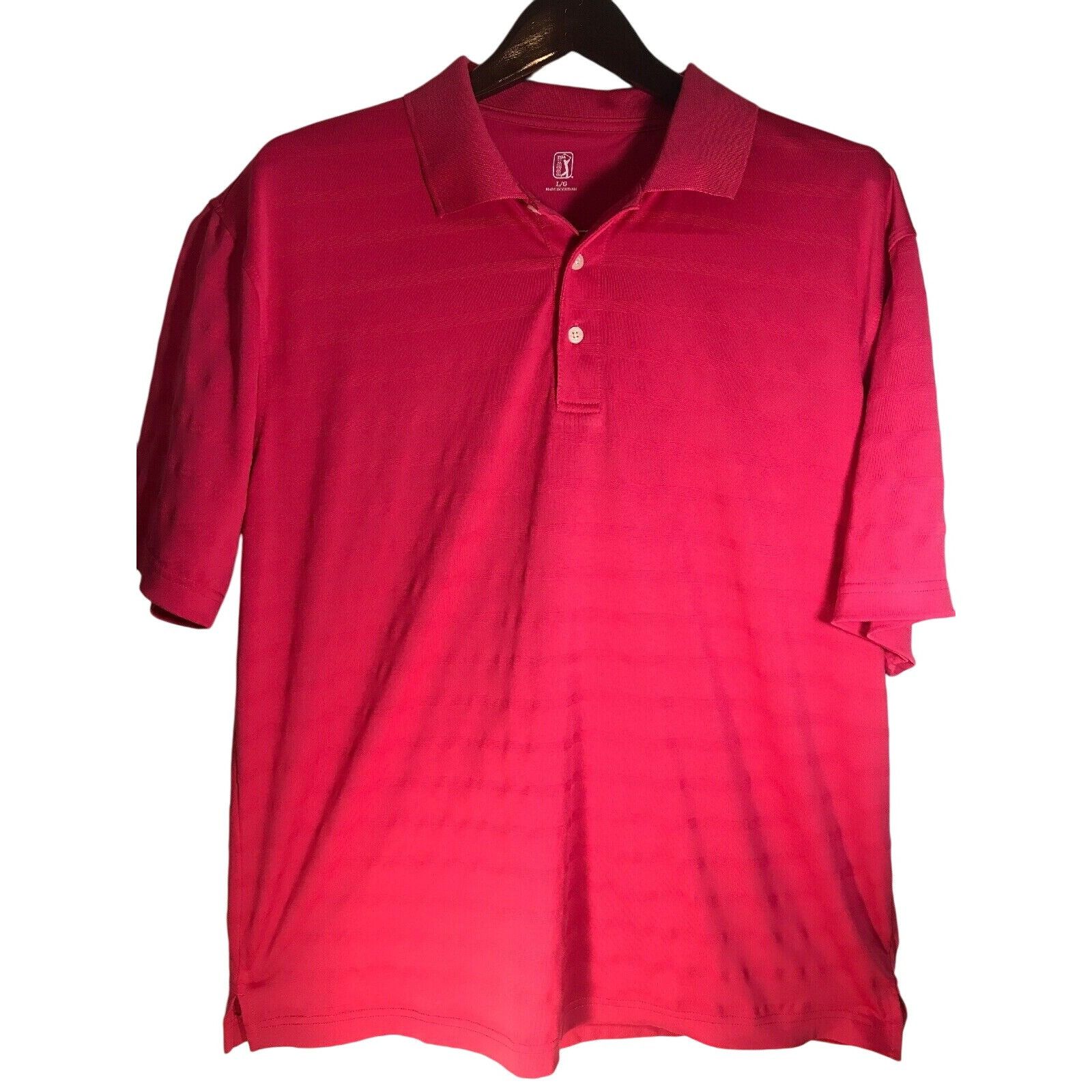 PGA Tour Large PGA Tour Dark Pink Men's Polo Shirt Golf Short Shirt S Size US L / EU 52-54 / 3 - 1 Thumbnail