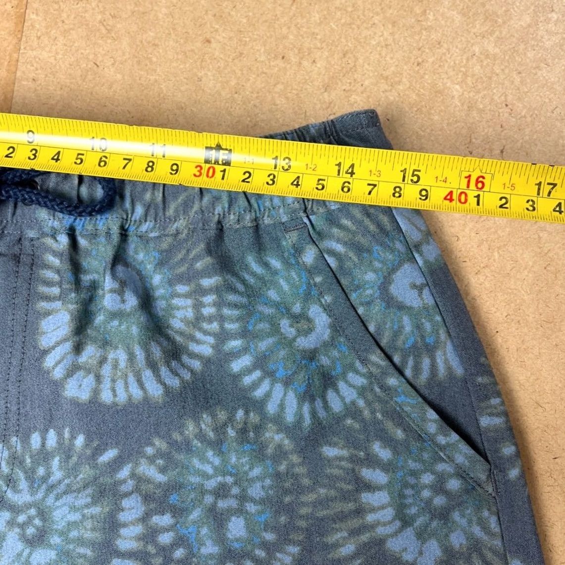 Toad&Co Toad & Co Shorts Men Small Blue Organic Cotton Blend Stretch Geometric Drawstring Size US 29 - 5 Thumbnail