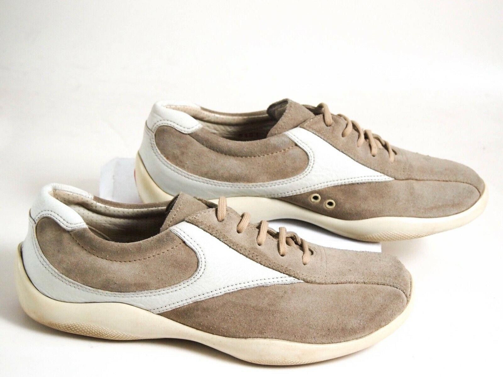 Prada Prada Sneakers 3103 Beige Suede Womens Size US 7.5 EU 37.5 Size US 7.5 / IT 37.5 - 3 Thumbnail