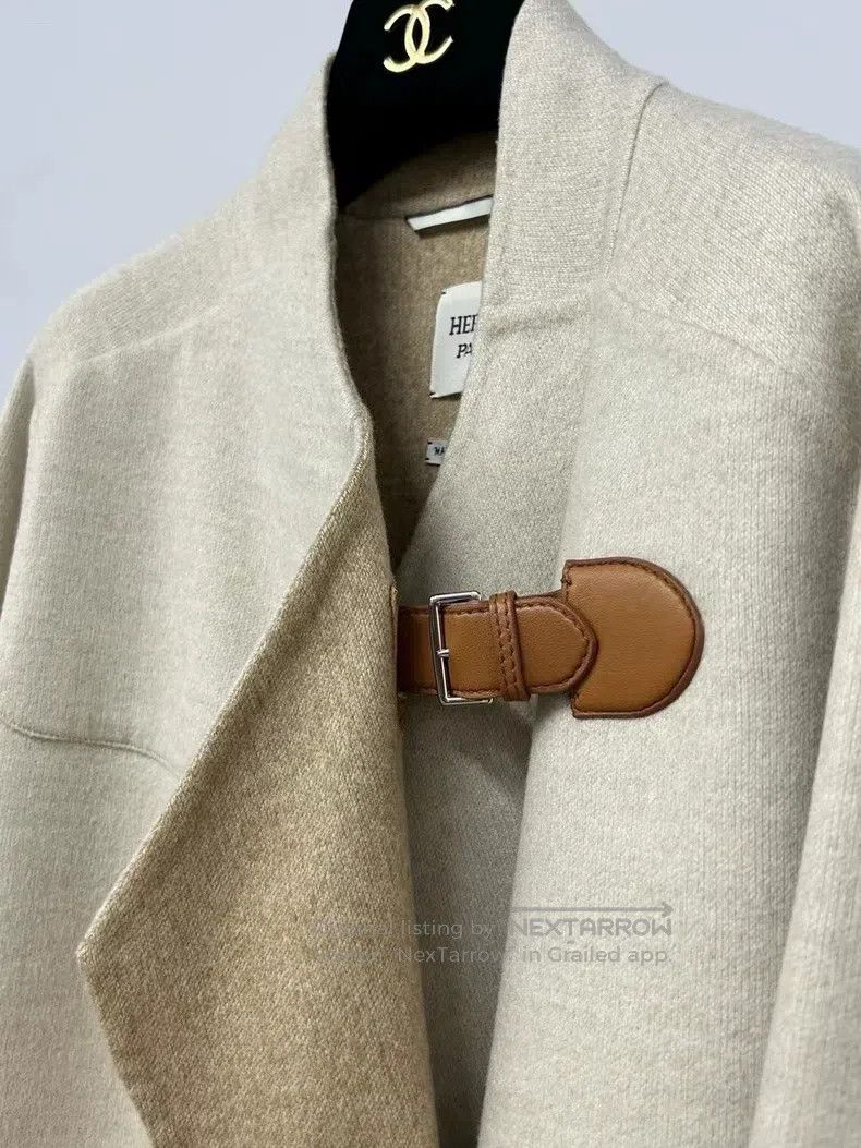 Hermes Hermes Double-faced cashmere coat Size XXS / US 00 / IT 34 - 6 Thumbnail
