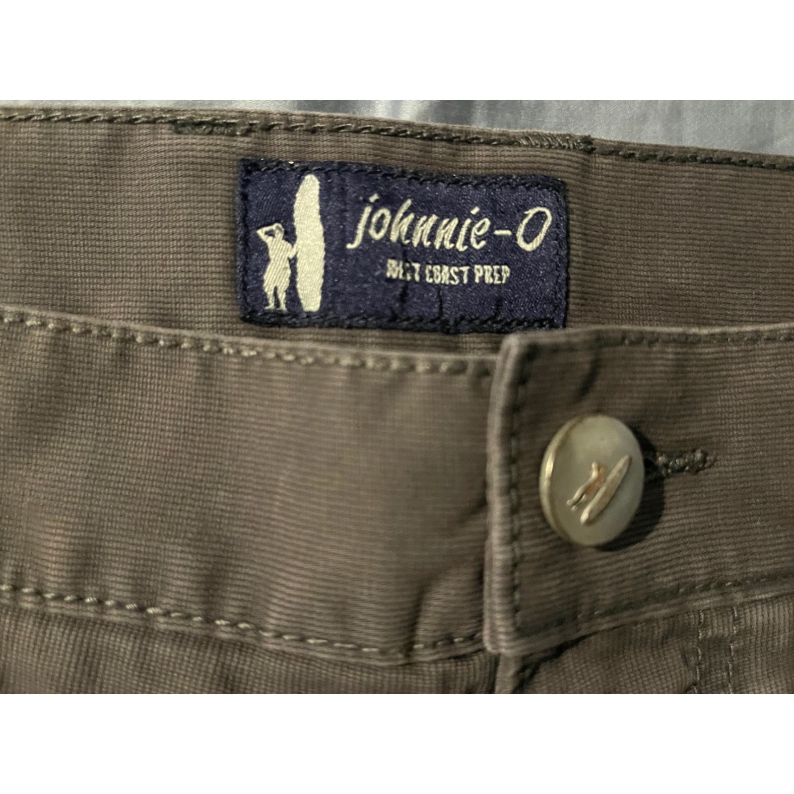 johnnie-O johnnie-O Mens West Coast Prep Casual Chino Pants 34x34 Brown 014 Phantom Regular Inseam 34 Front Flat Front Zip-fly Back Pockets Modern Vintage No Size US 34 / EU 50 - 3 Thumbnail