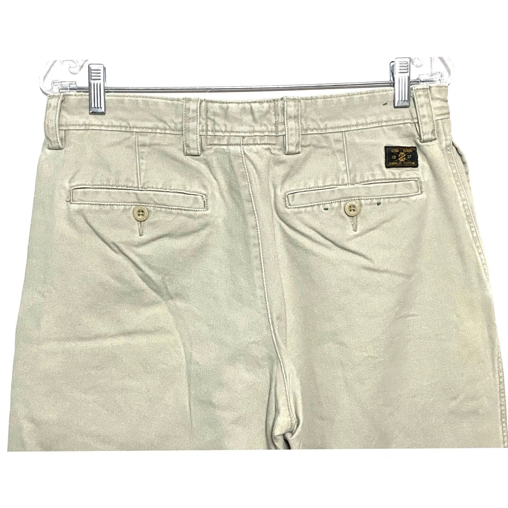 Izod IZOD Chinos Pants Mens 32x32 Flat Front 100% Cotton Beige Workplace Business Casual Preppy Mens Size US 32 / EU 48 - 3 Thumbnail
