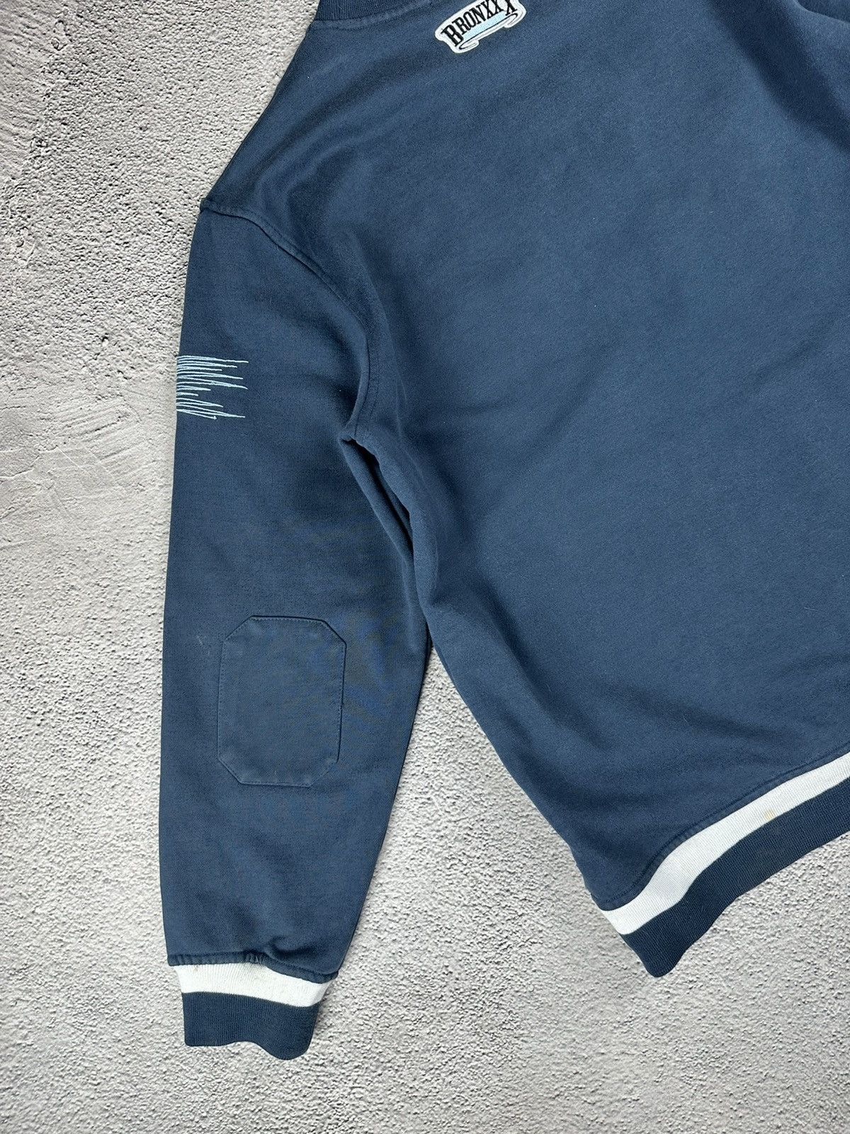 Japanese Brand BPMW Denim Graffiti Sweatshirt Navy Vintage Y2K Faded SK8 Size US XL / EU 56 / 4 - 11 Thumbnail