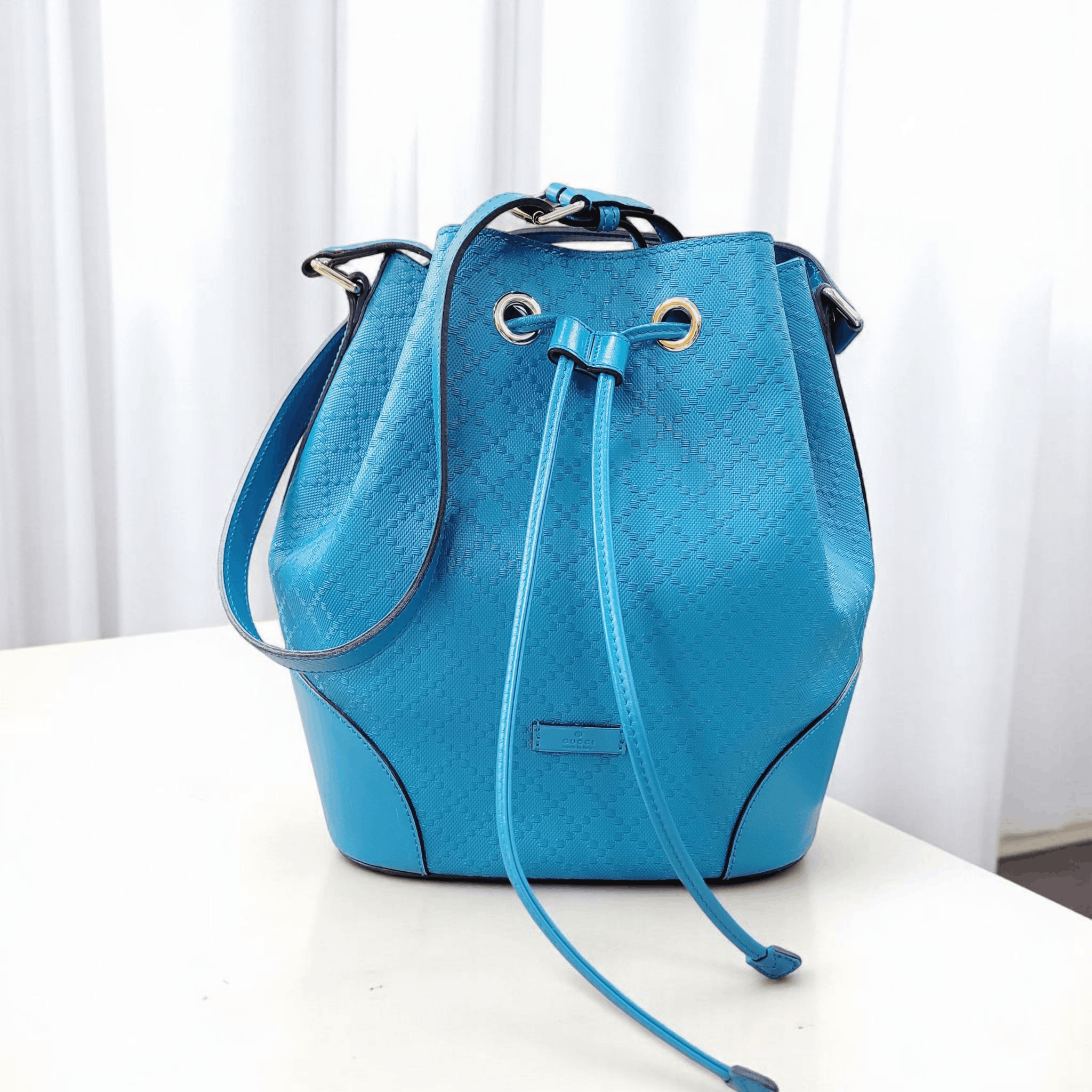 Gucci Gucci Medium Diamanté Deep Cobalt Bright Bucket Bag Size ONE SIZE - 2 Thumbnail