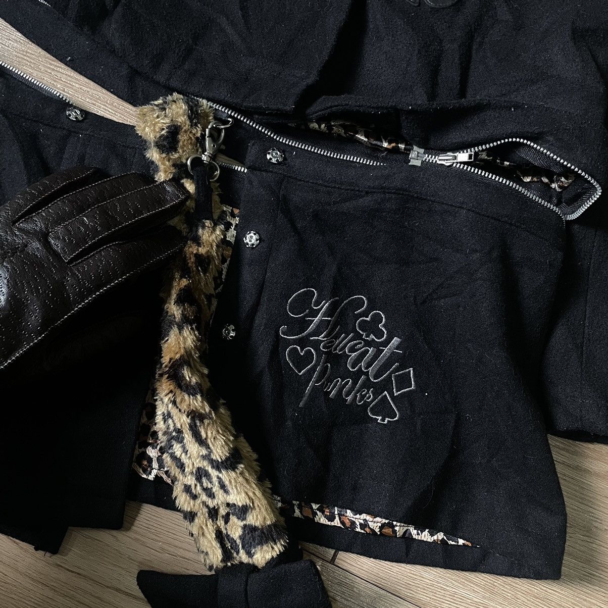 14th Addiction 🇯🇵 Hell Cat Punks Goa Asymmetrical Wool Jacket Leopard Fur Size S / US 4 / IT 40 - 10 Thumbnail