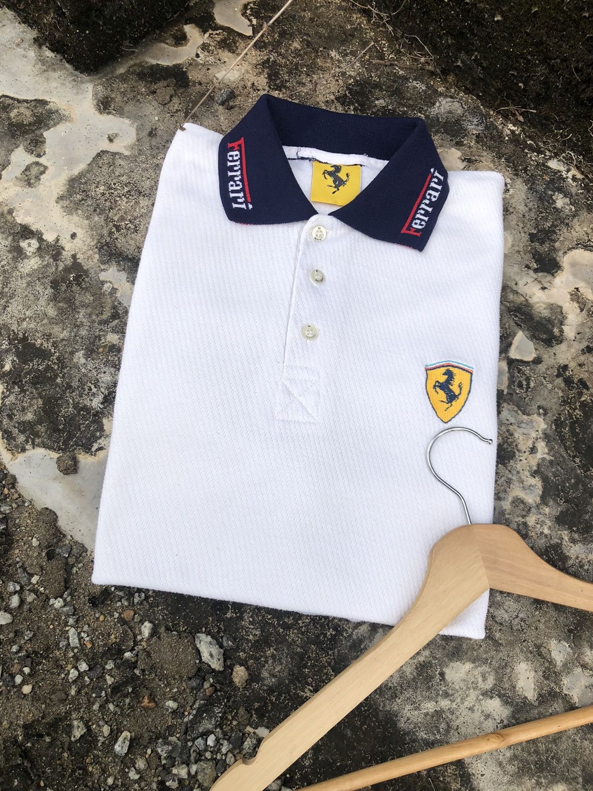 Ferrari × Vintage Vintage 90s Ferrari Polo-Tee Size US L / EU 52-54 / 3 - 1 Thumbnail