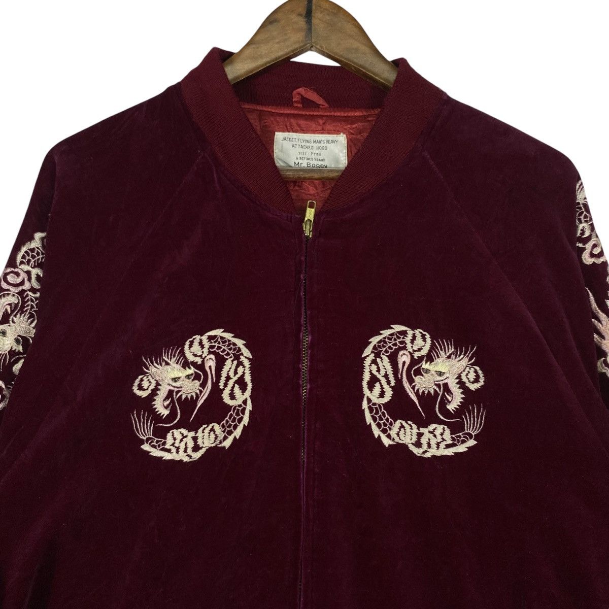 Japanese Brand Vintage Sukajan Embroidery Silk Lined Velvet Jacket Size US L / EU 52-54 / 3 - 5 Thumbnail