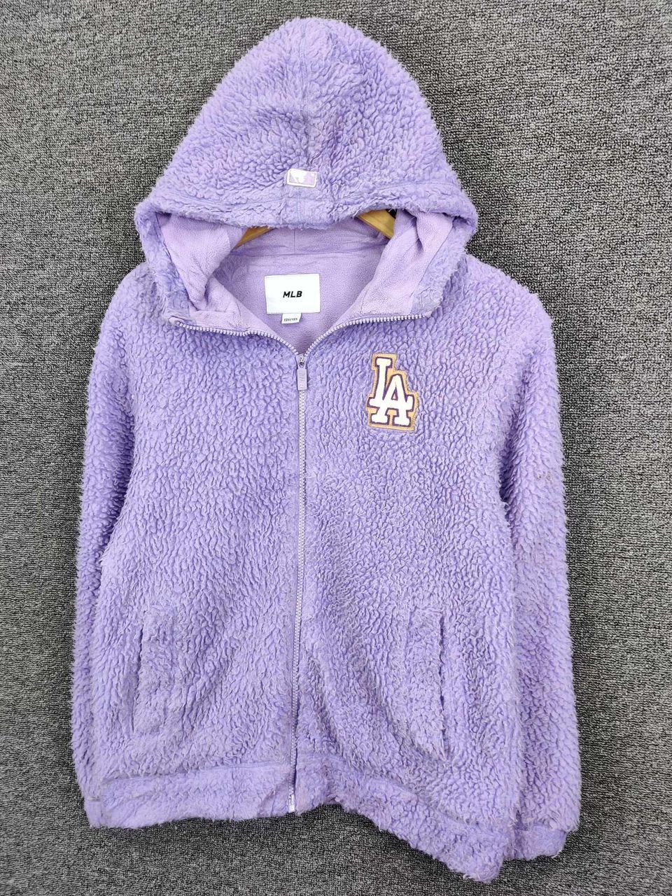 MLB Vintage MLB Los Angeles Dodgers Sherpa Hoodie Jacket Size US M / EU 48-50 / 2 - 2 Thumbnail