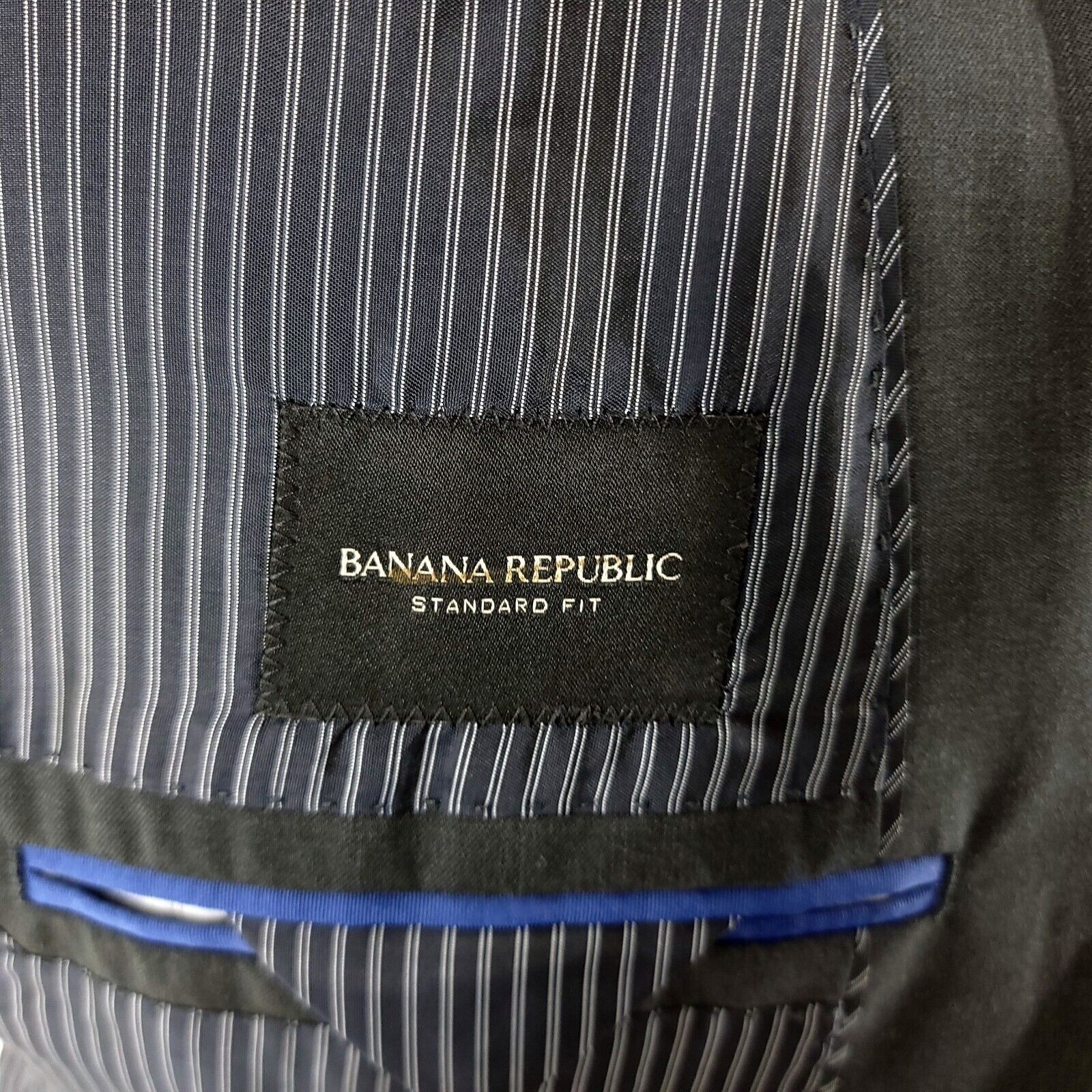Banana Republic DAMAGED Banana Republic Marzotto Super 120s Wool 2 Button Bl Size 38S - 11 Thumbnail