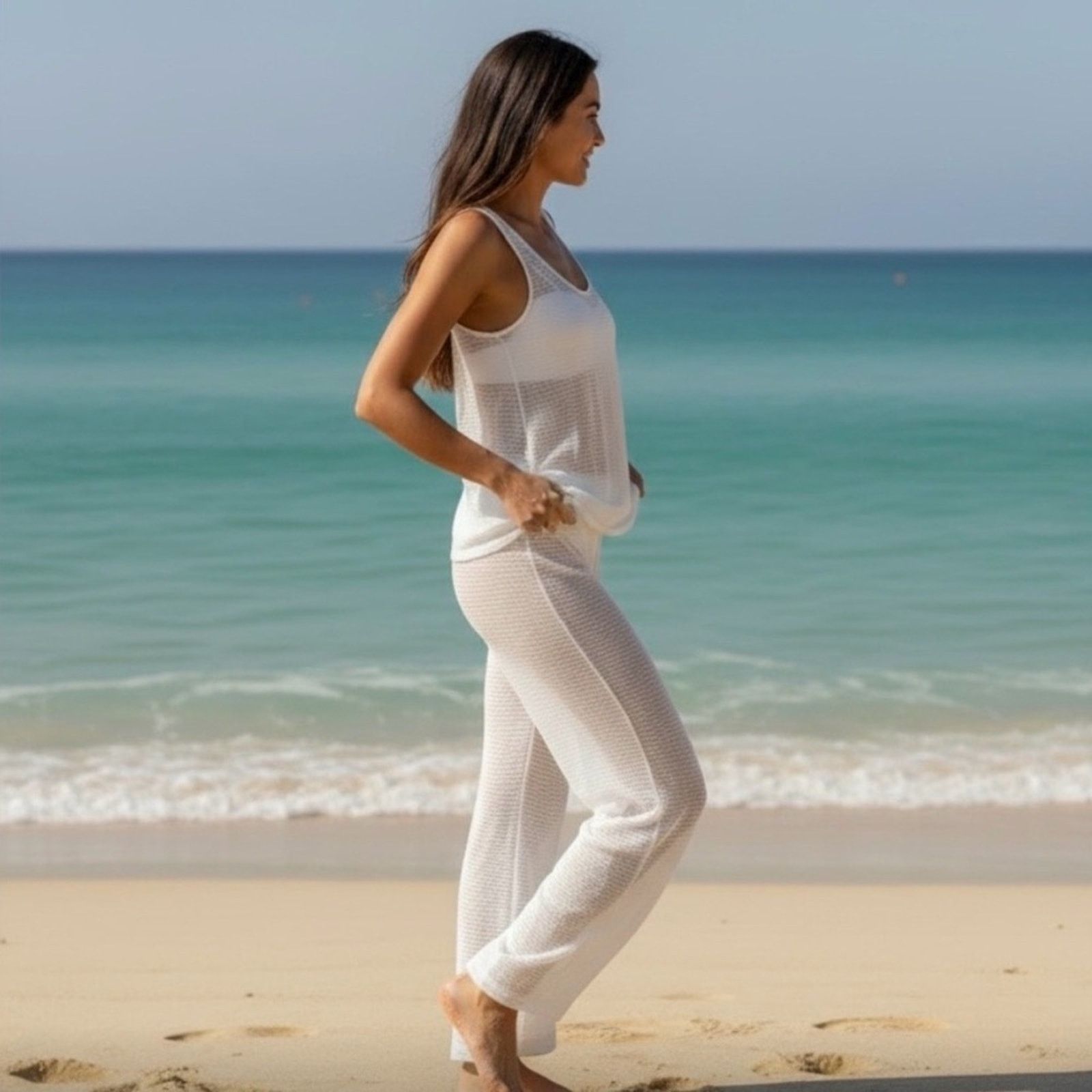 Hurley Hurley XL/XXL Swim Cover Up Set NWT Beach Wide Leg Pants 2pc Size ONE SIZE - 3 Thumbnail