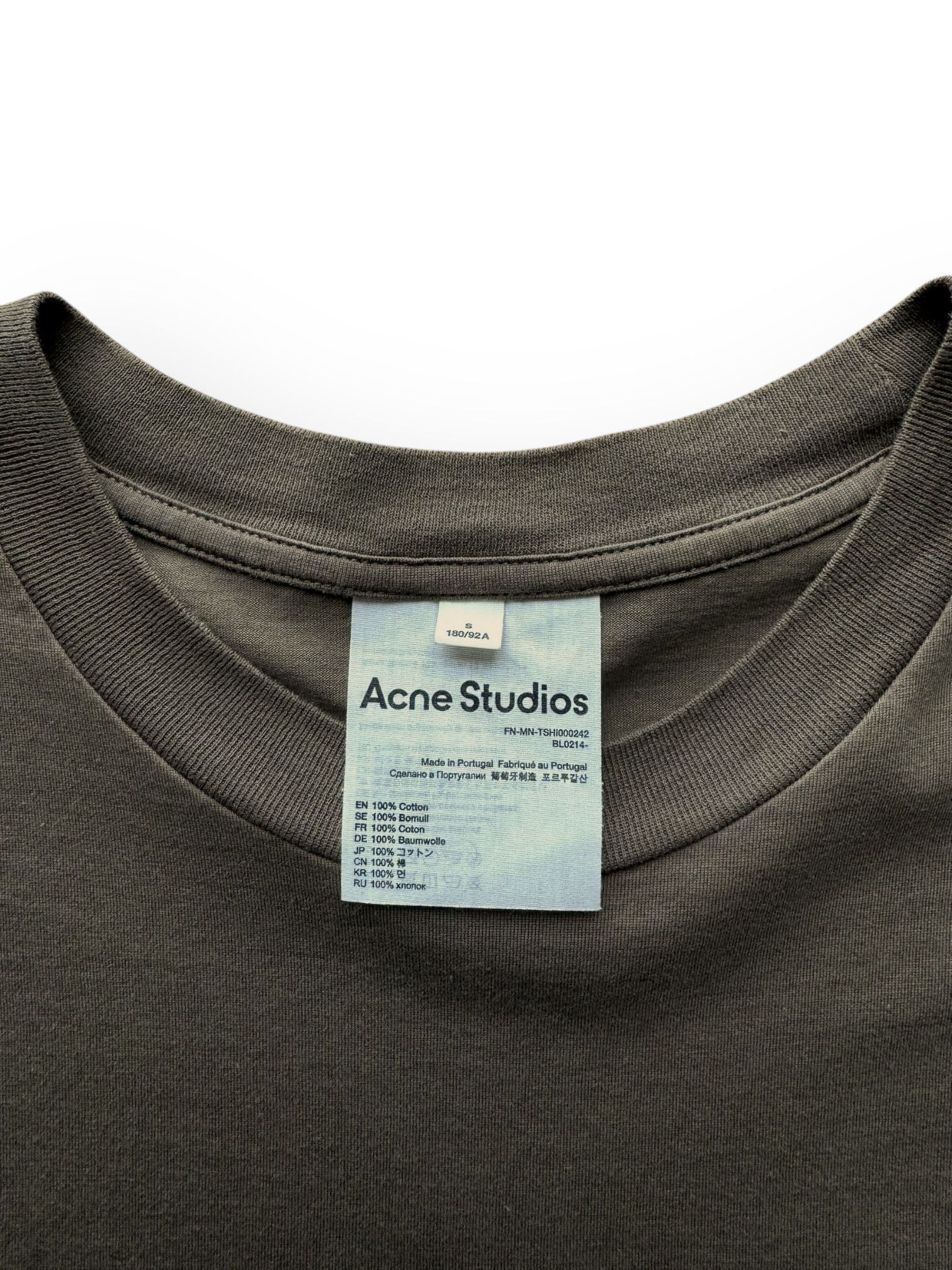 Acne Studios Acne Boxy Cropped Olive Tee Size US M / EU 48-50 / 2 - 4 Thumbnail