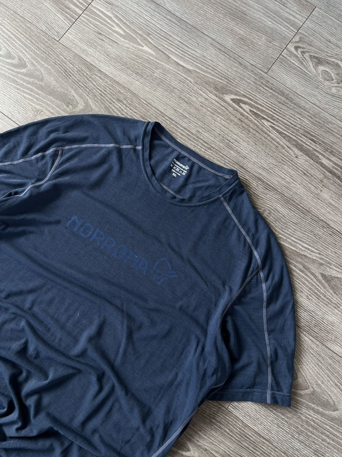 Norrona ‼️Norrona Big Logo Merino Wool Outdoor Equaliser Mens Tee‼️ Size US XXL / EU 58 / 5 - 9 Thumbnail