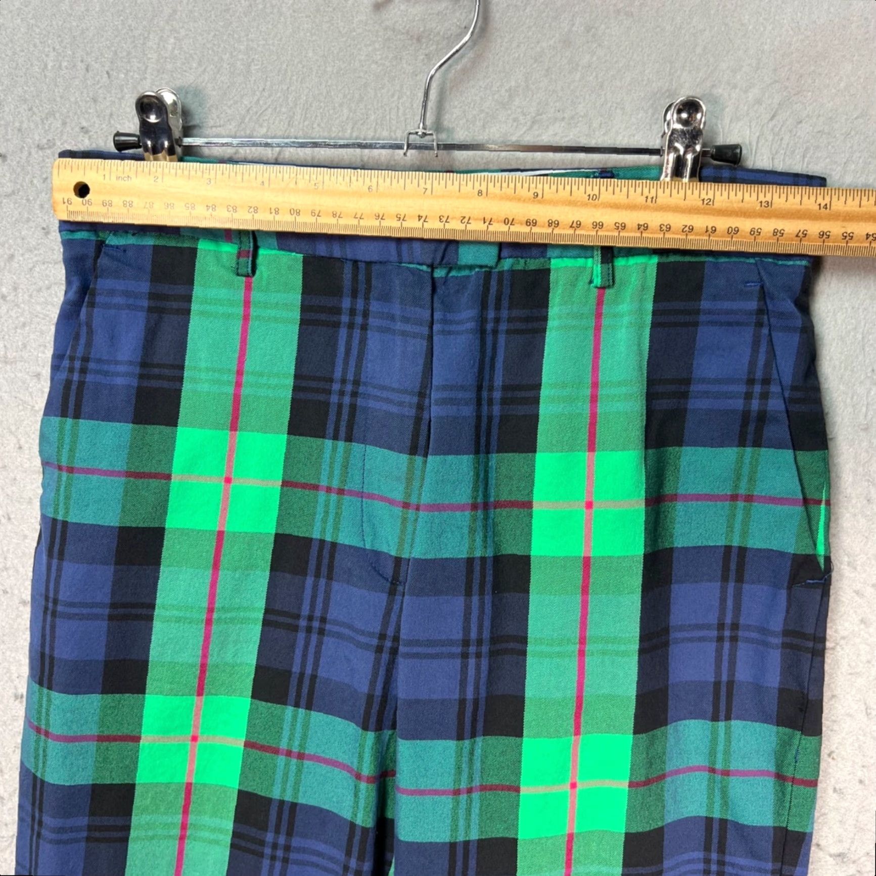 Lilly Pulitzer Lilly Pulitzer Womens 2 Pants Navy Blue Green Plaid Tartan Chino Straight 31 In Inseam Adult Regular Size 2 Womens Size 26" / US 2 / IT 38 - 4 Thumbnail