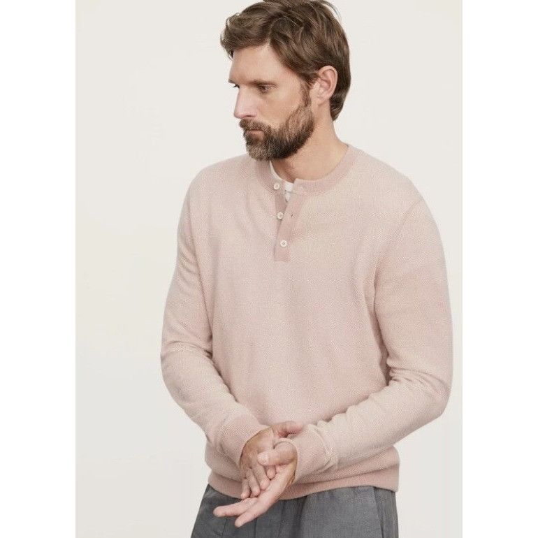 Vince Vince Henley Birdseye wool cashmere blend sweater size 2XL c Size US XXL / EU 58 / 5 - 1 Thumbnail
