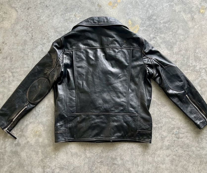 Zara ZARA ZW COLLECTION LEATHER JACKET distressed BLACK FW24 | Grailed