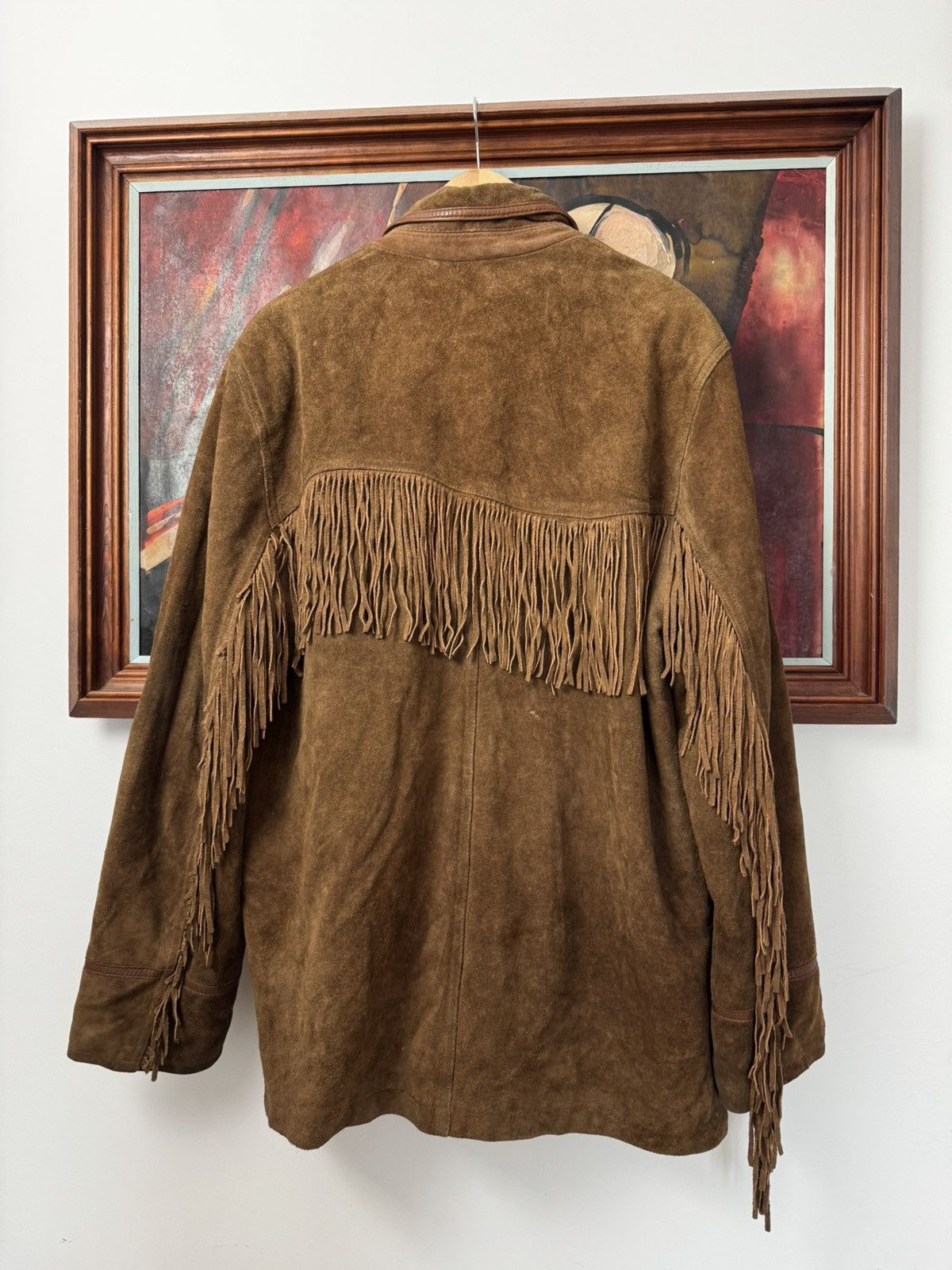 Lee Lee Storm Rider 80s Vintage Suede Fringe Leather Jacket Rare Size US M / EU 48-50 / 2 - 2 Thumbnail