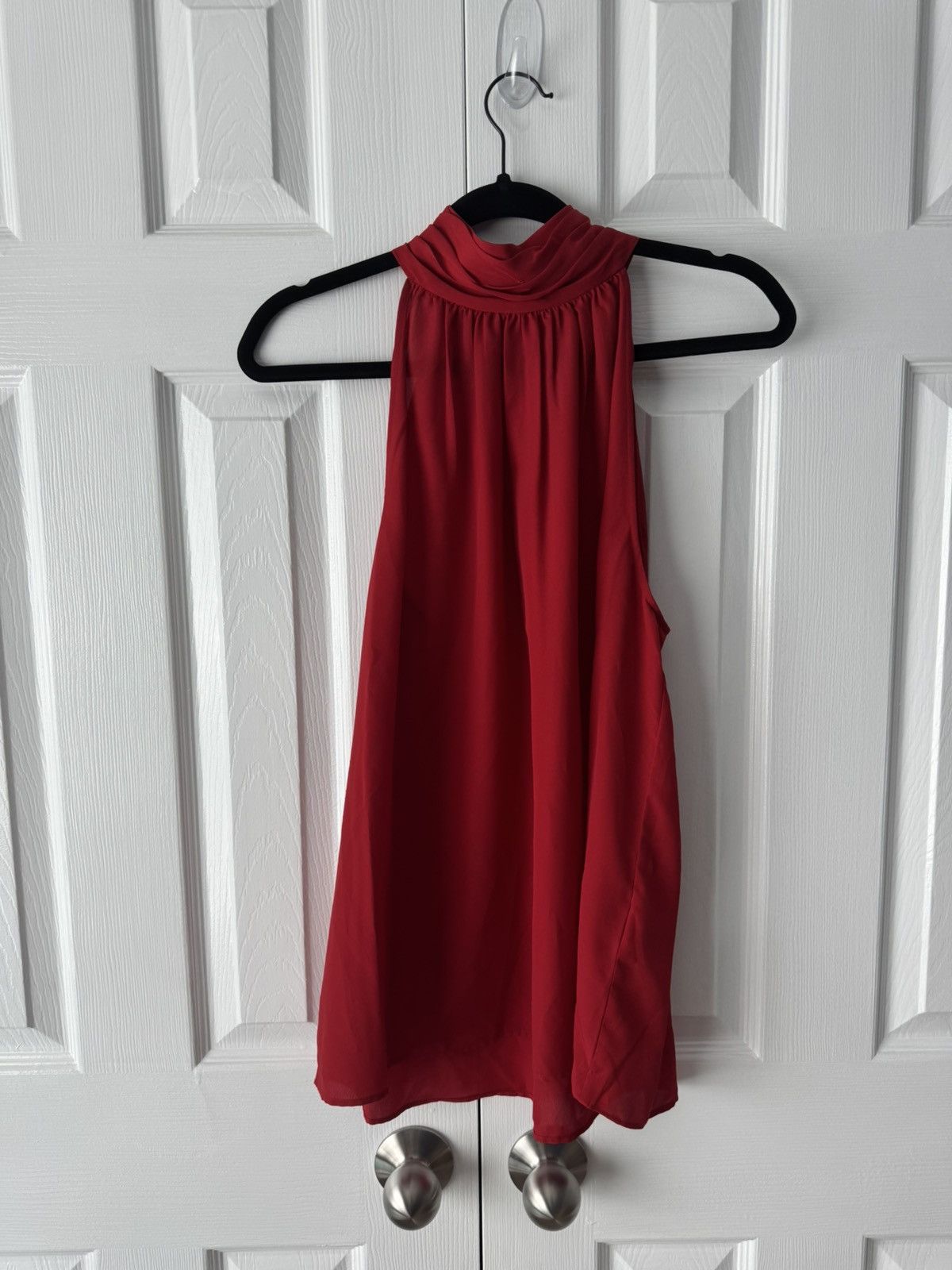 Joie Joie Vibrant Red Sleeveless Blouse Size L / US 10 / IT 46 - 5 Thumbnail