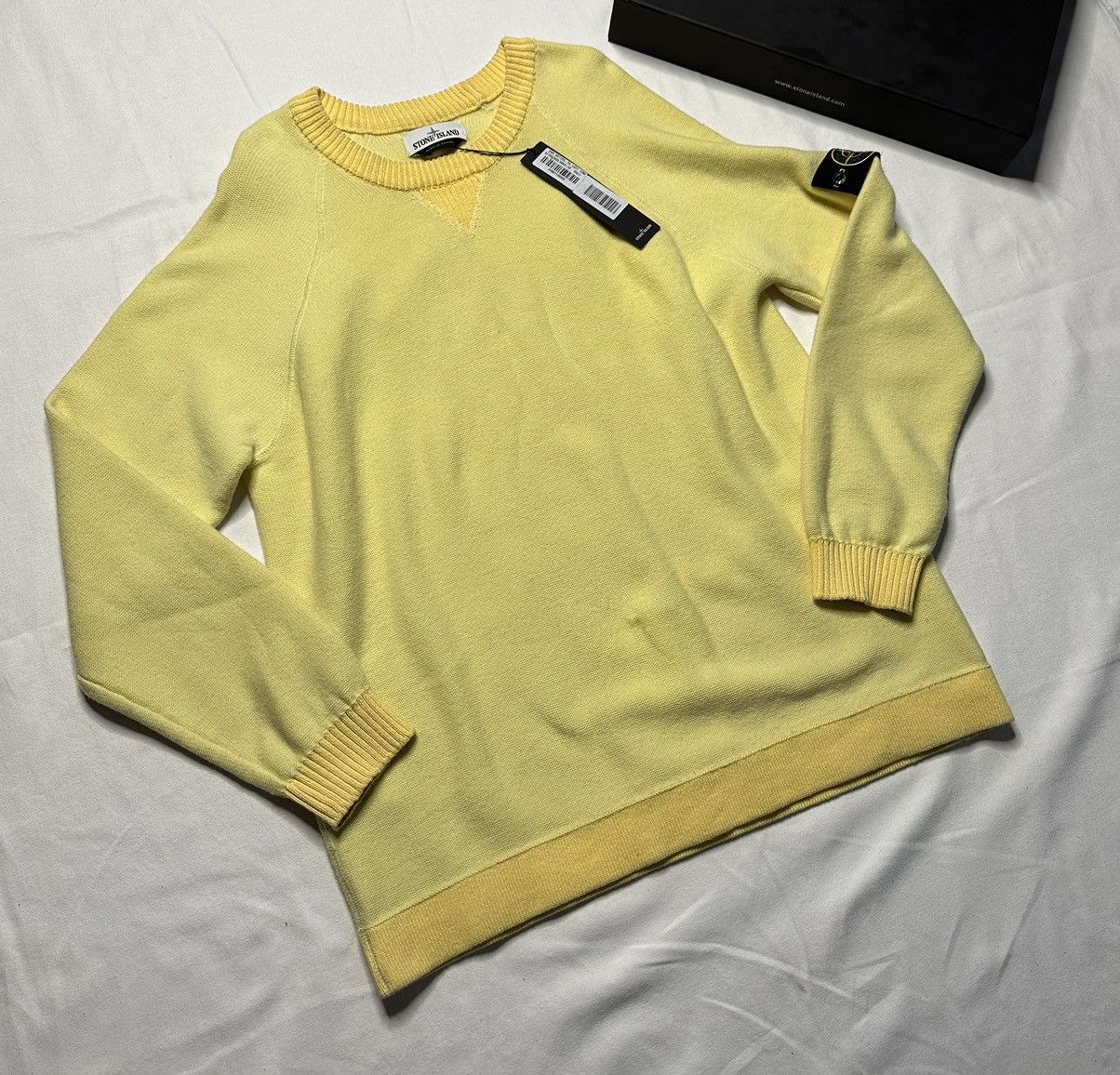 Pre-owned Stone Island Knit Sweater In Yellow