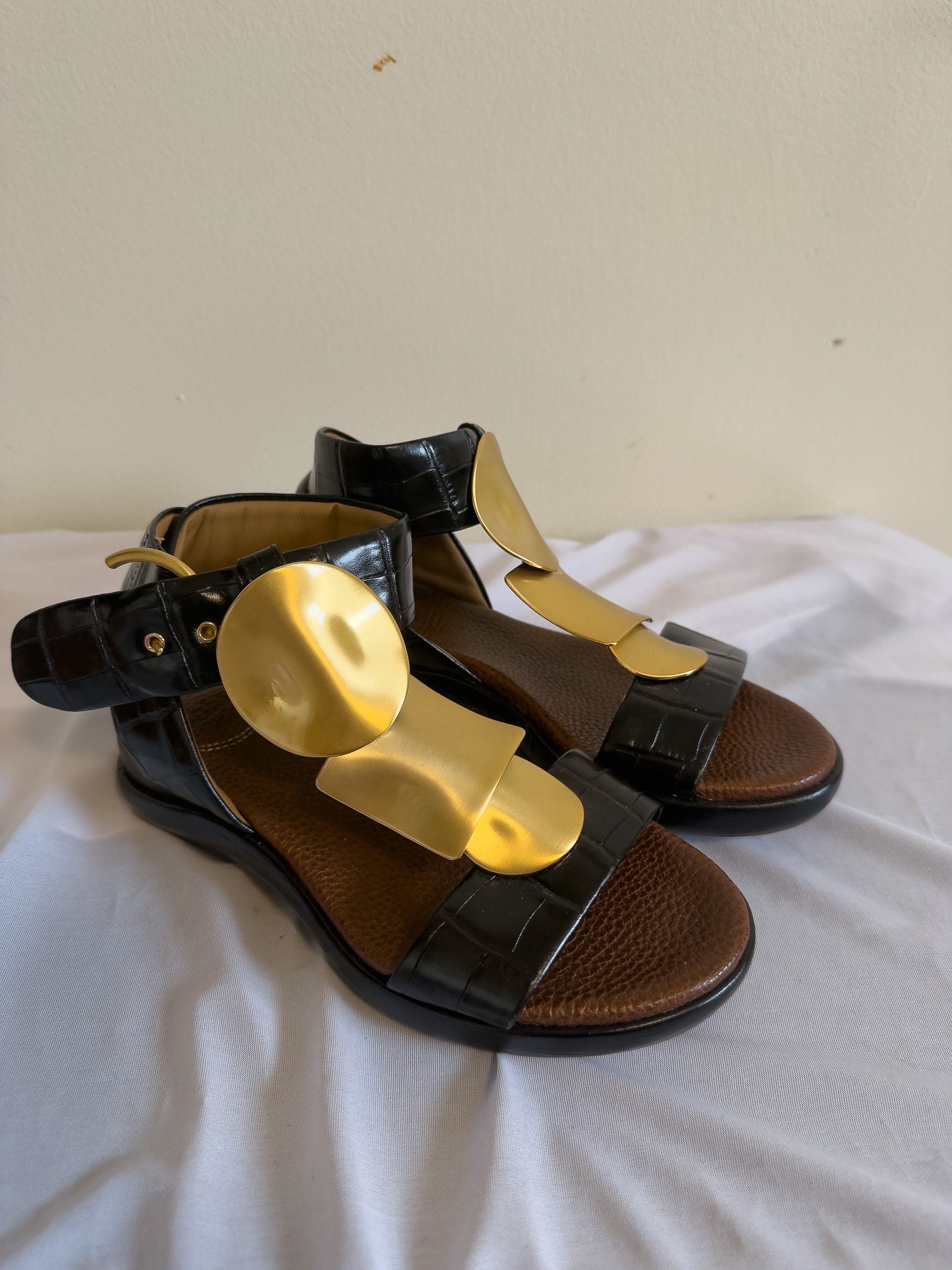 Chloe Women's Wanda Flat Sandals Size US 5 / IT 35 - 3 Thumbnail