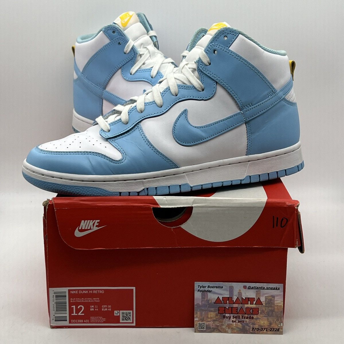 Nike dunk high blue chills