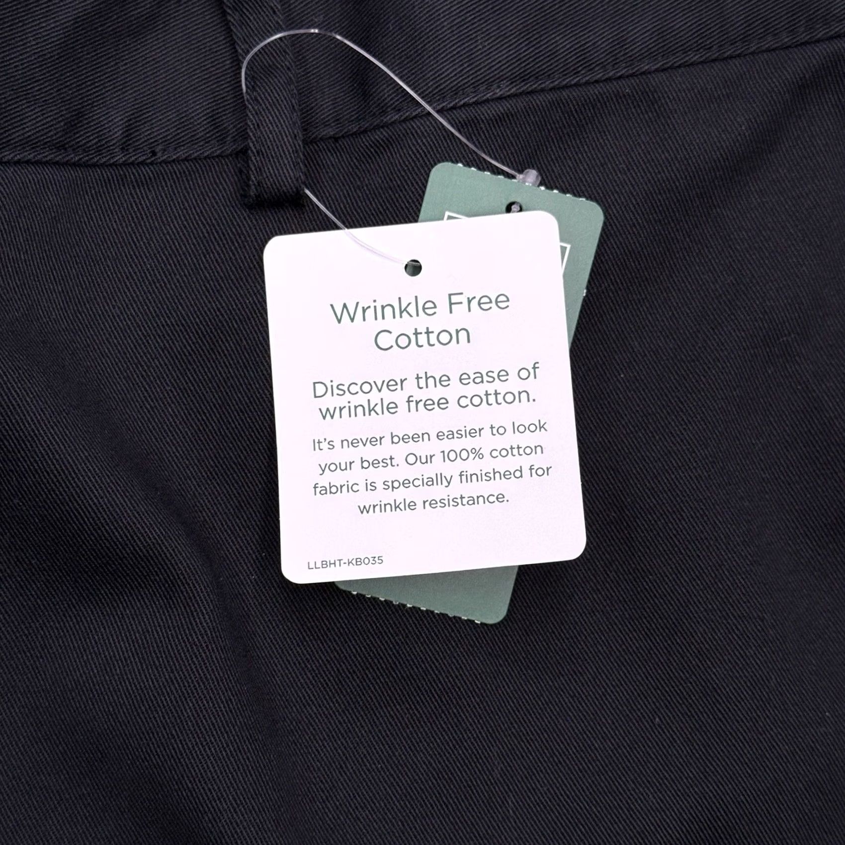 Vintage L.L. Bean Pants Womens 20W Regular Black High Rise Cotton Twill Straight Chino Flat Front Easy Care New Size 42" / US 20 - 6 Thumbnail