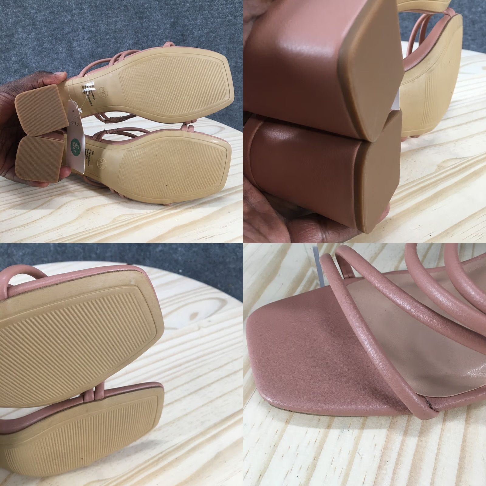Vintage A New Day Sandals Womens 9.5 W Blakely Mule Slides Pink Faux Leather Block NEW Size US 10 / IT 40 - 8 Thumbnail