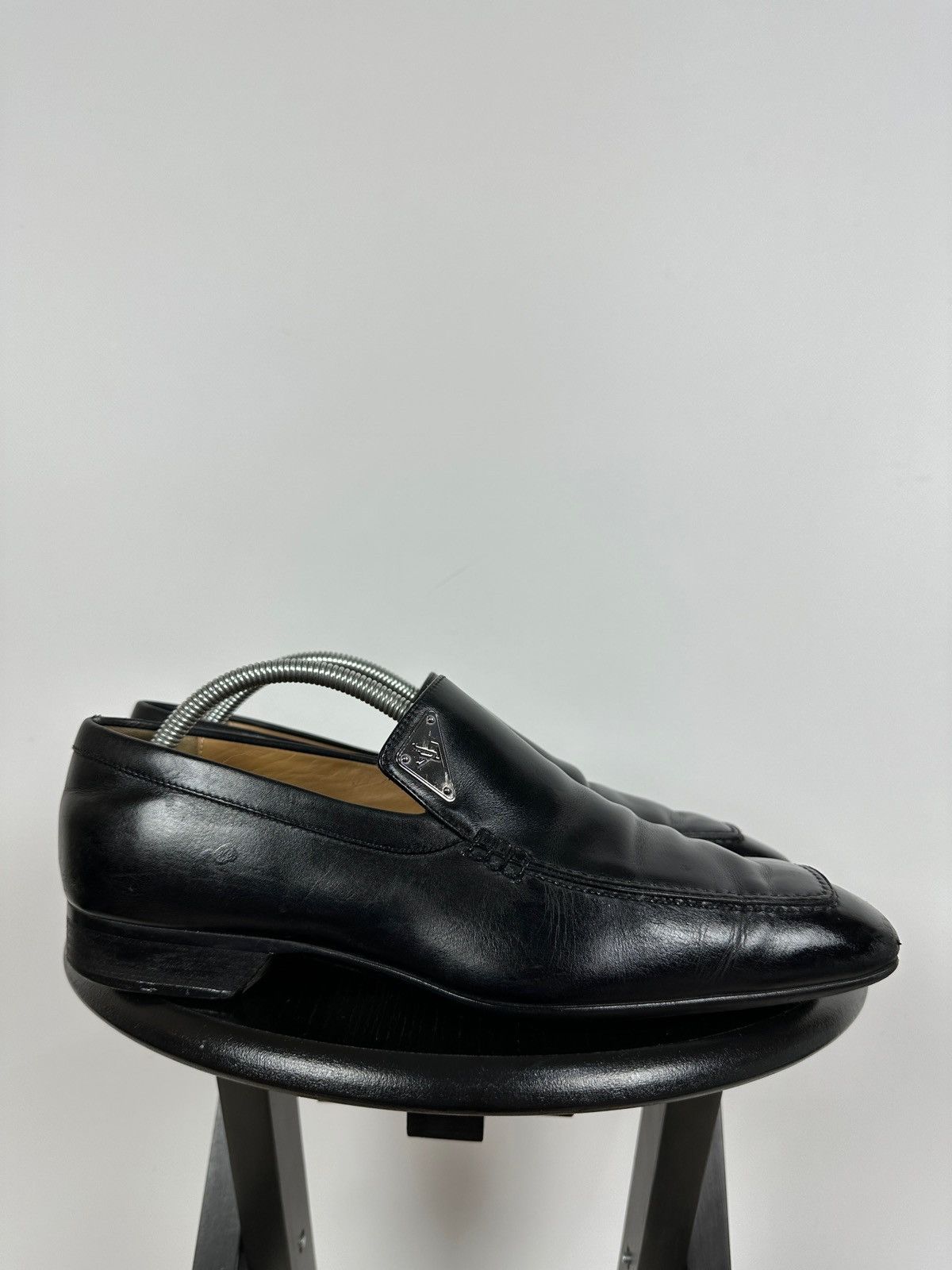 Louis Vuitton Louis Vuitton Black Leather Loafers Shoes Size US 10 / EU 43 - 2 Thumbnail
