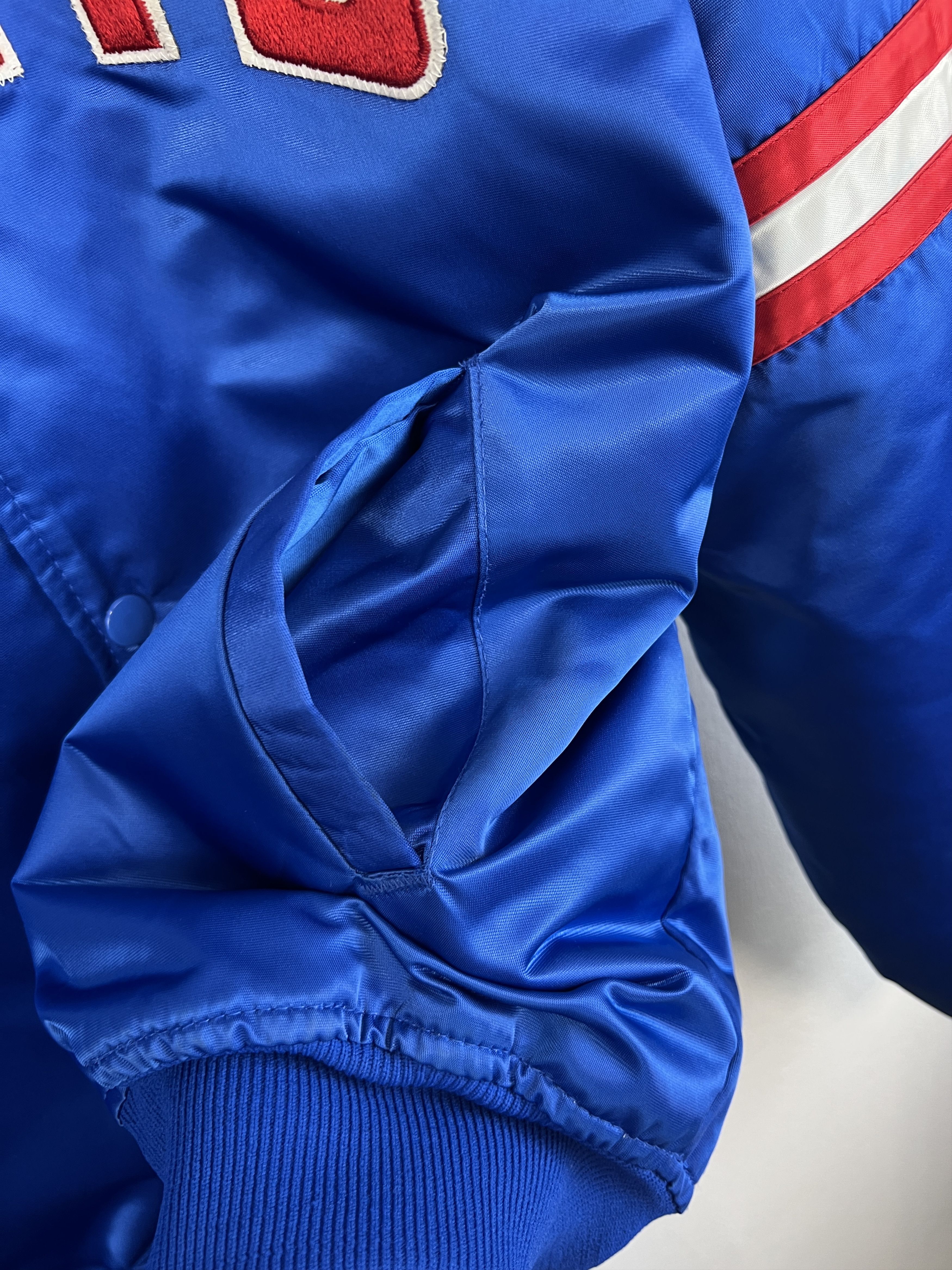 Starter Vintage 90's Starter New York Giants NFL Satin Bomber Jacket Size US XL / EU 56 / 4 - 6 Thumbnail