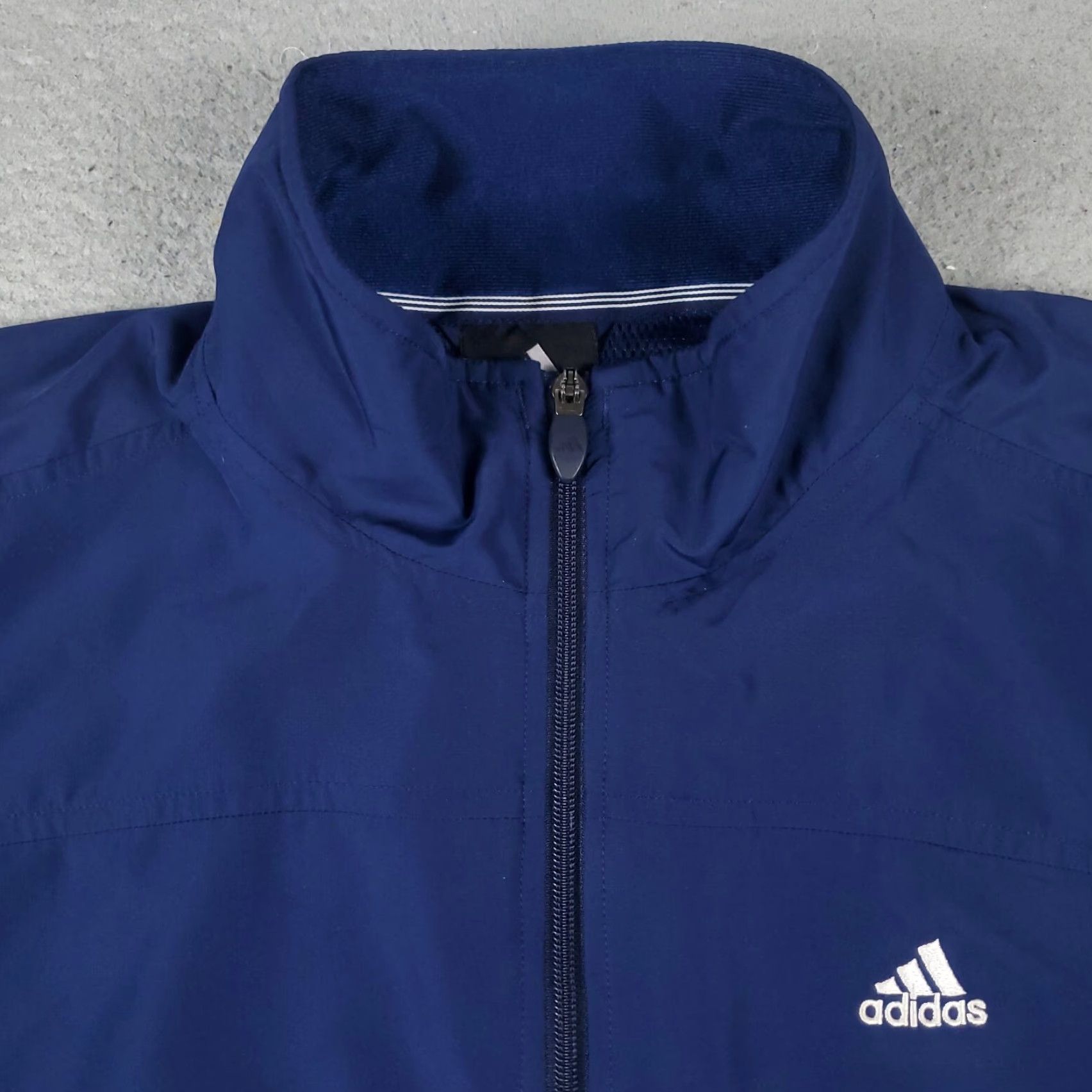 Adidas Adidas Jacket Mens M Blue Full Zip Windbreaker Winter All Seasons Sports Regular 100% Polyester Size US M / EU 48-50 / 2 - 3 Thumbnail