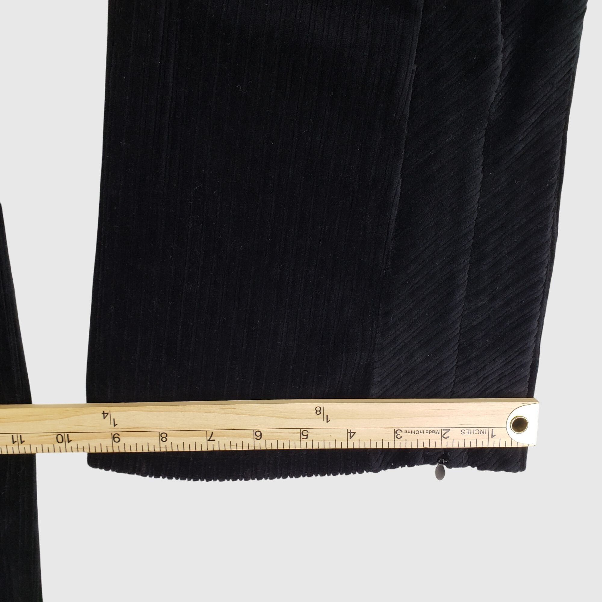 Maniere De Vior Manière De Voir Black Corduroy Flare Pants Size 14 Tall Inse Size 36" / US 14 / IT 50 - 8 Thumbnail