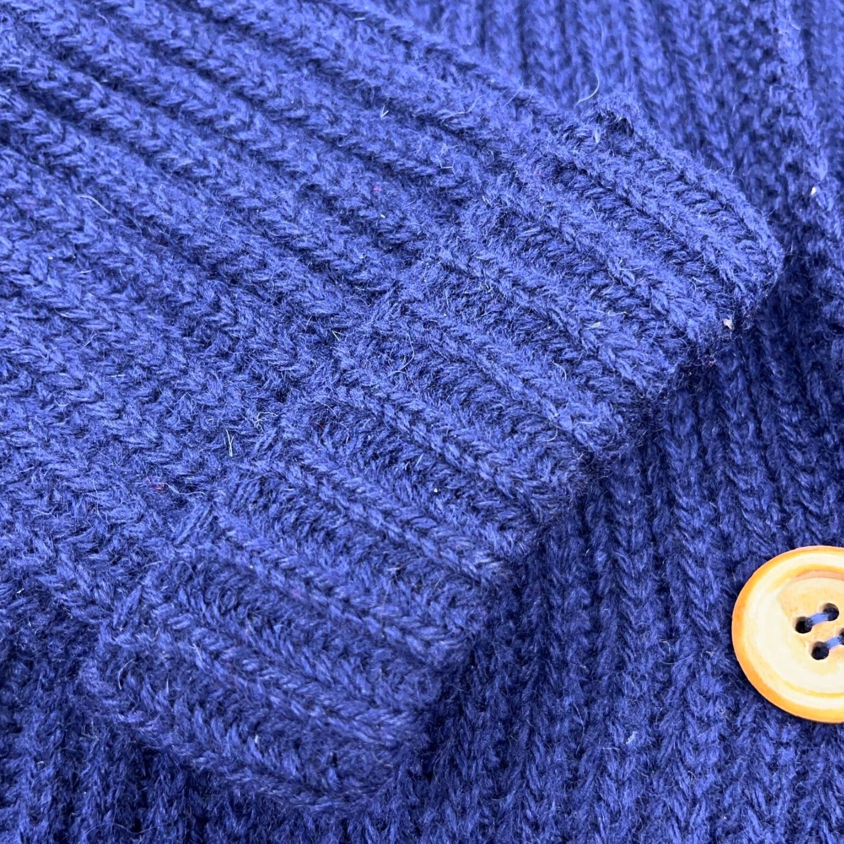 Vintage VINTAGE Susan Bristol Chunky Wool Cardigan Women Small Blue V-Neck All Seasons 90s Size S / US 4 / IT 40 - 5 Thumbnail