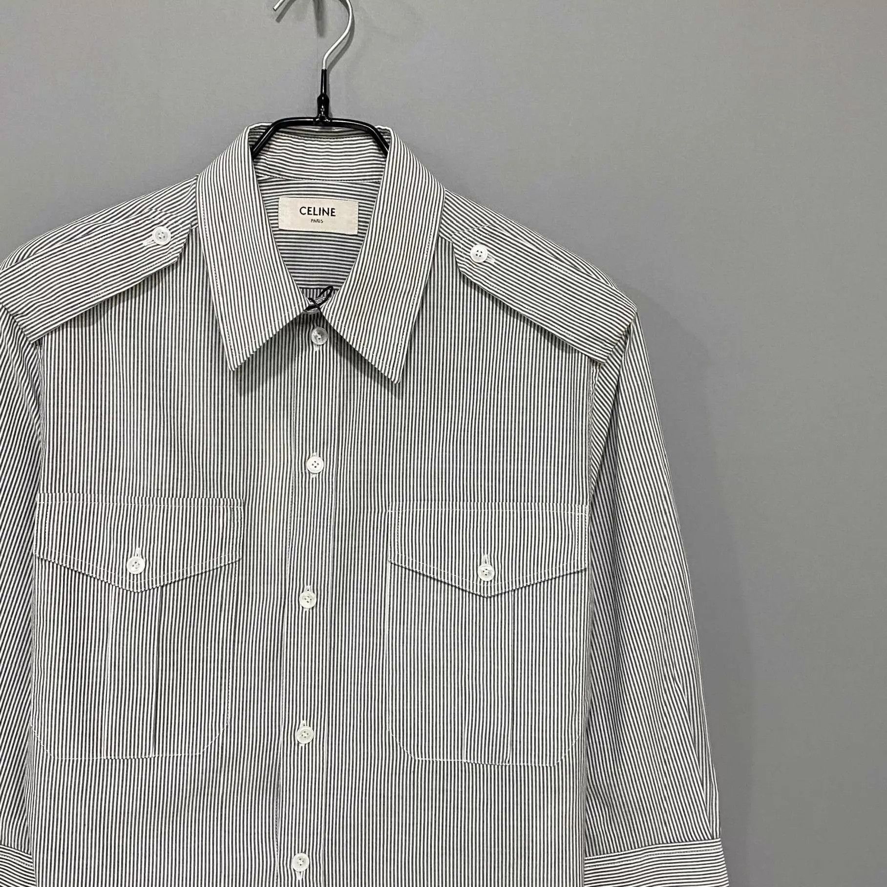 Celine Celine Blue & White Striped Shirt Women's 34 Size XXS / US 00 / IT 34 - 2 Thumbnail