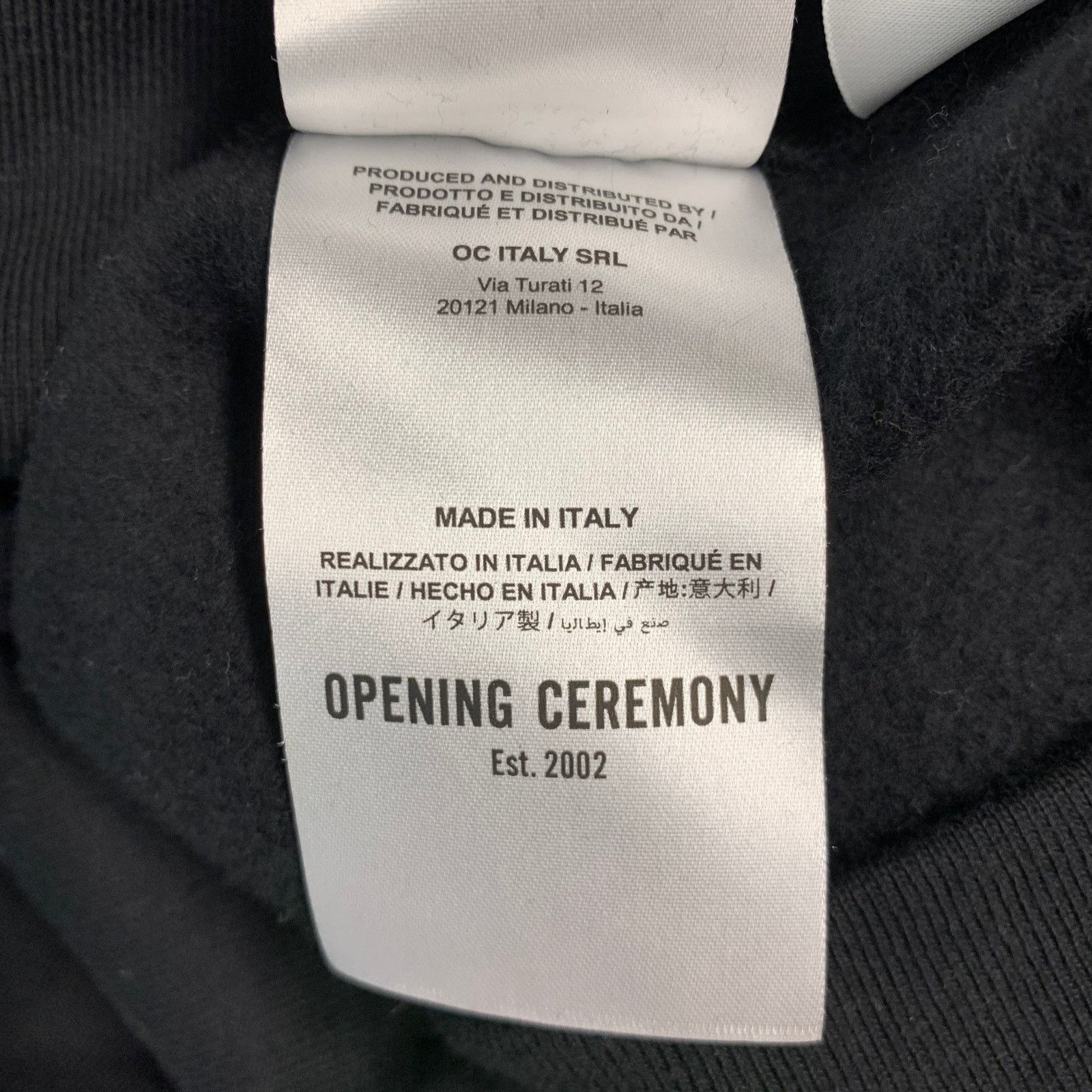 Opening Ceremony L Black Multi Color Logo Cotton Crew-Neck Sweatshirt Size US L / EU 52-54 / 3 - 9 Thumbnail