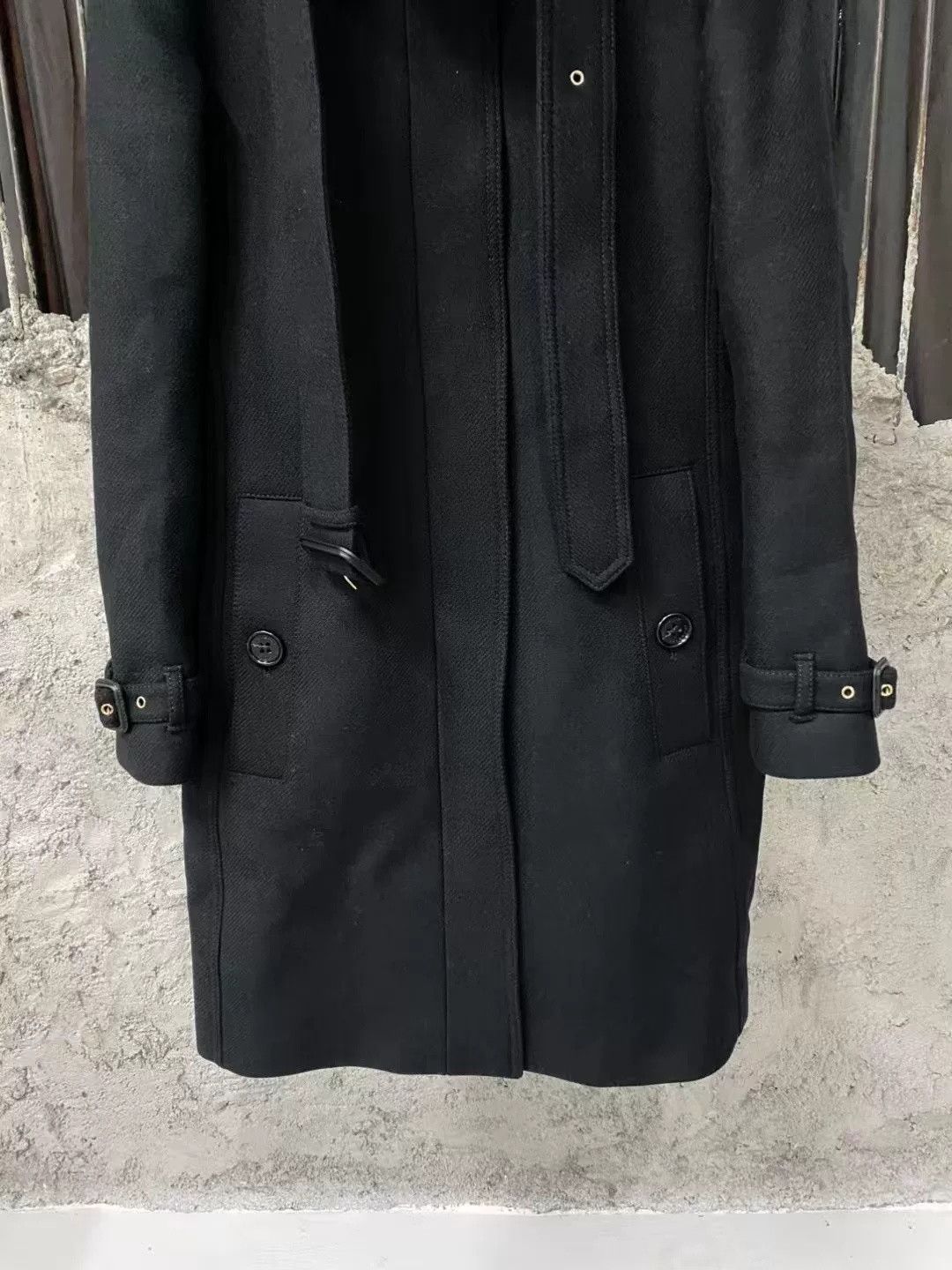 Burberry Burberry Black Stand Collar Cashmere Coat Size US 7 / EU 40 - 4 Thumbnail