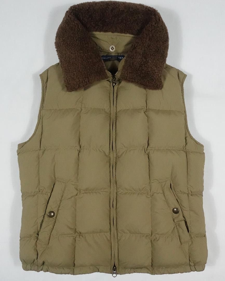 Ralph Lauren Blue Label Vest Jacket Puffer Shearling M