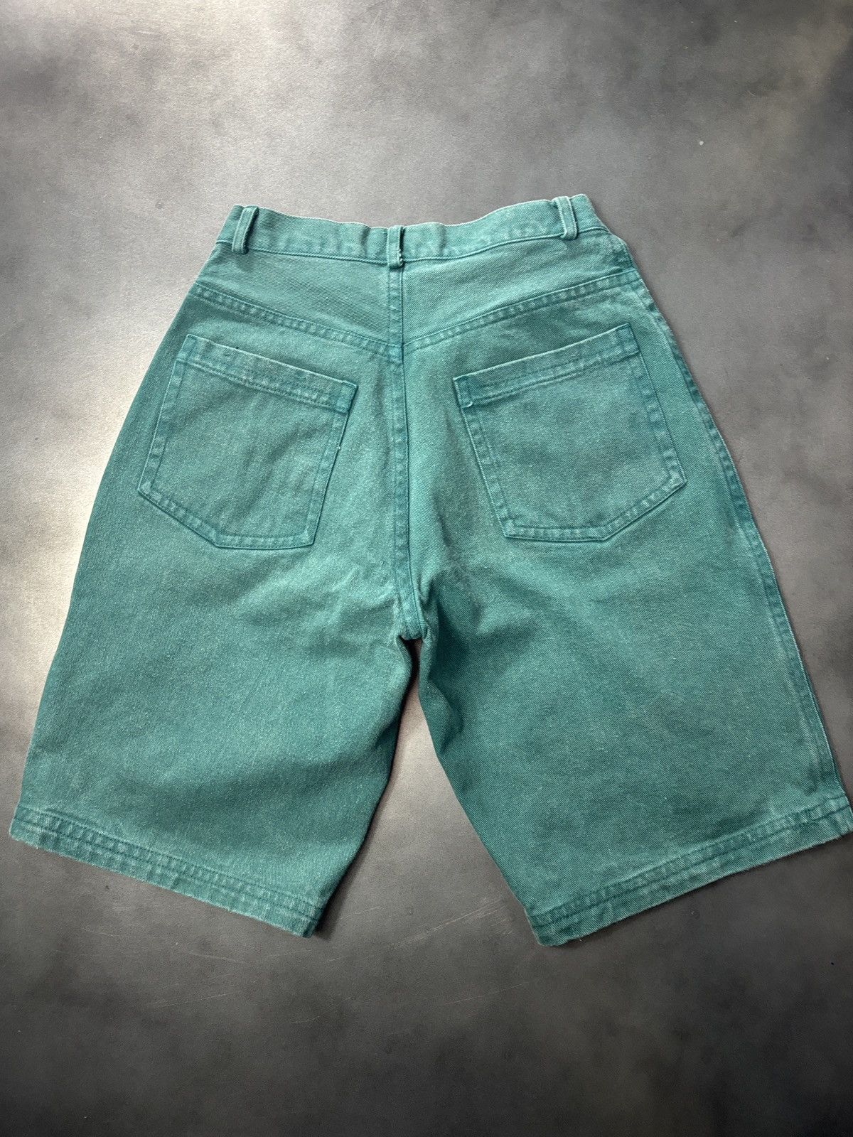 Vintage Vintage Jeans Shorts 90s Green Denim Faded Vintage Jorts Size US 27 - 8 Thumbnail