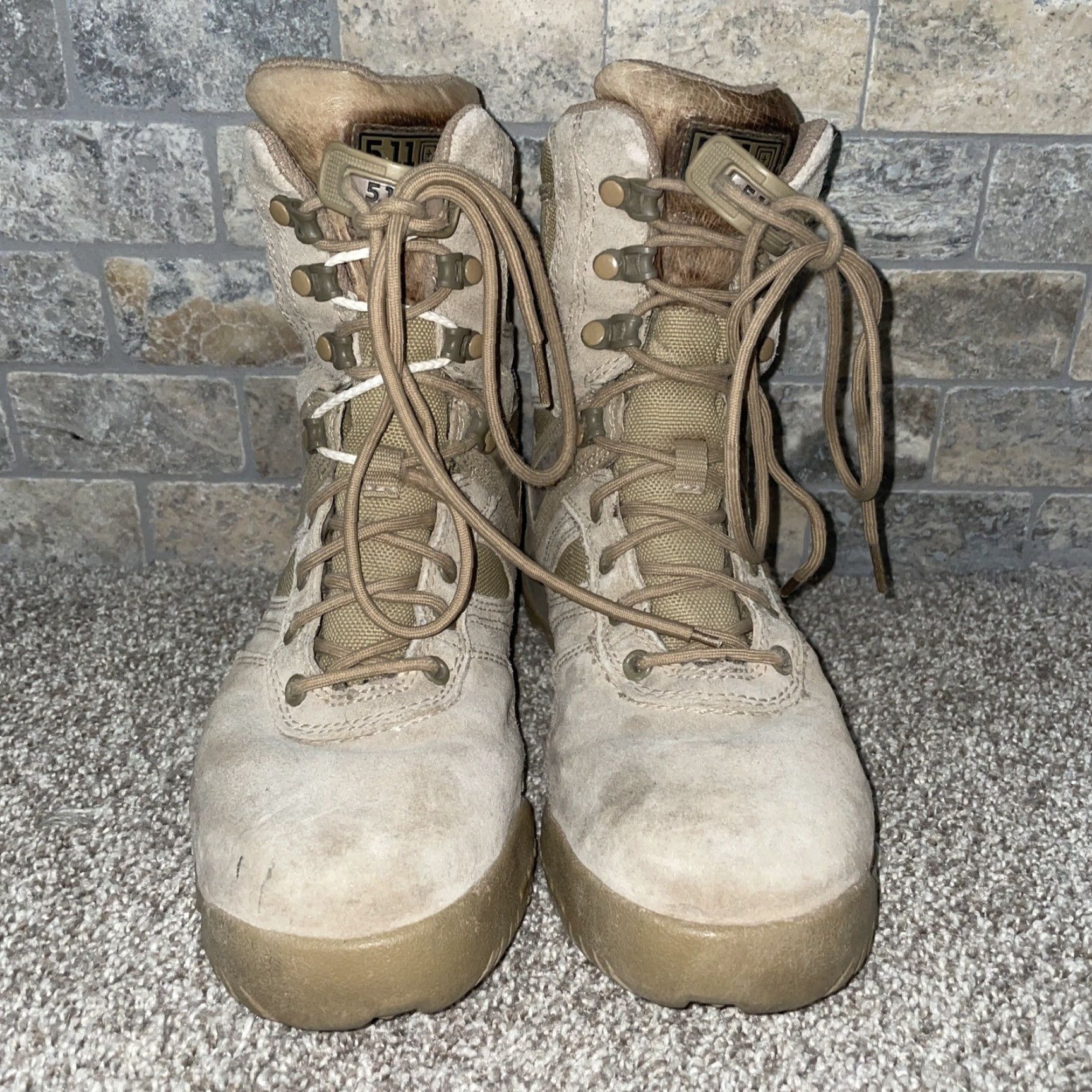 Vintage 5.11 Tactical Boots Mens 6.5 Beige Suede Combat Pre-owned Boots Mens Size US 6.5 / EU 39-40 - 3 Thumbnail