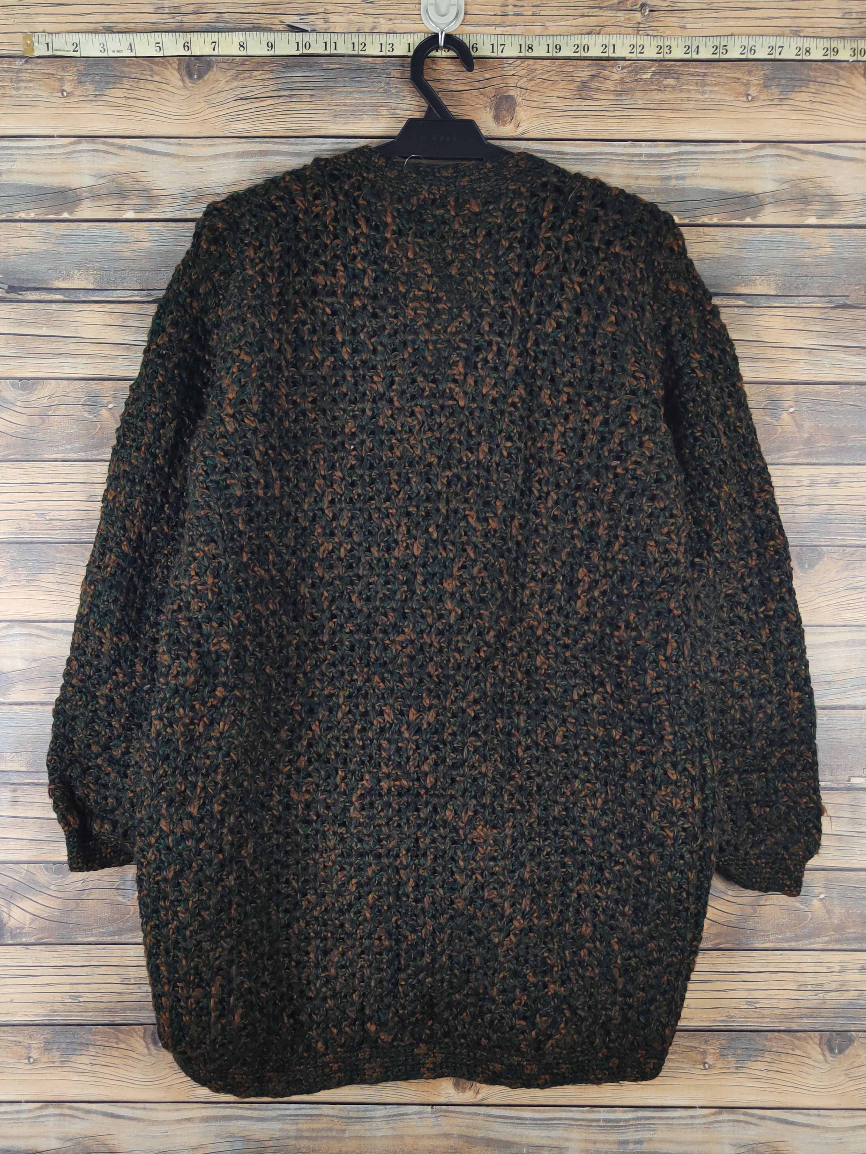 Japanese Brand Japan vintage Green Brown Knitwear cardigan Sweaters #W1777 Size US L / EU 52-54 / 3 - 7 Thumbnail