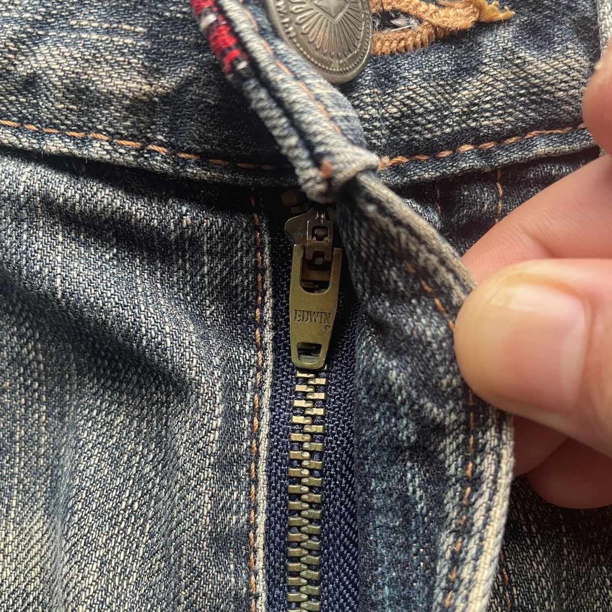 Edwin W34 Vintage Edwin XV Distressed Rusty Jean Faded Denim Pants Size US 34 / EU 50 - 7 Thumbnail
