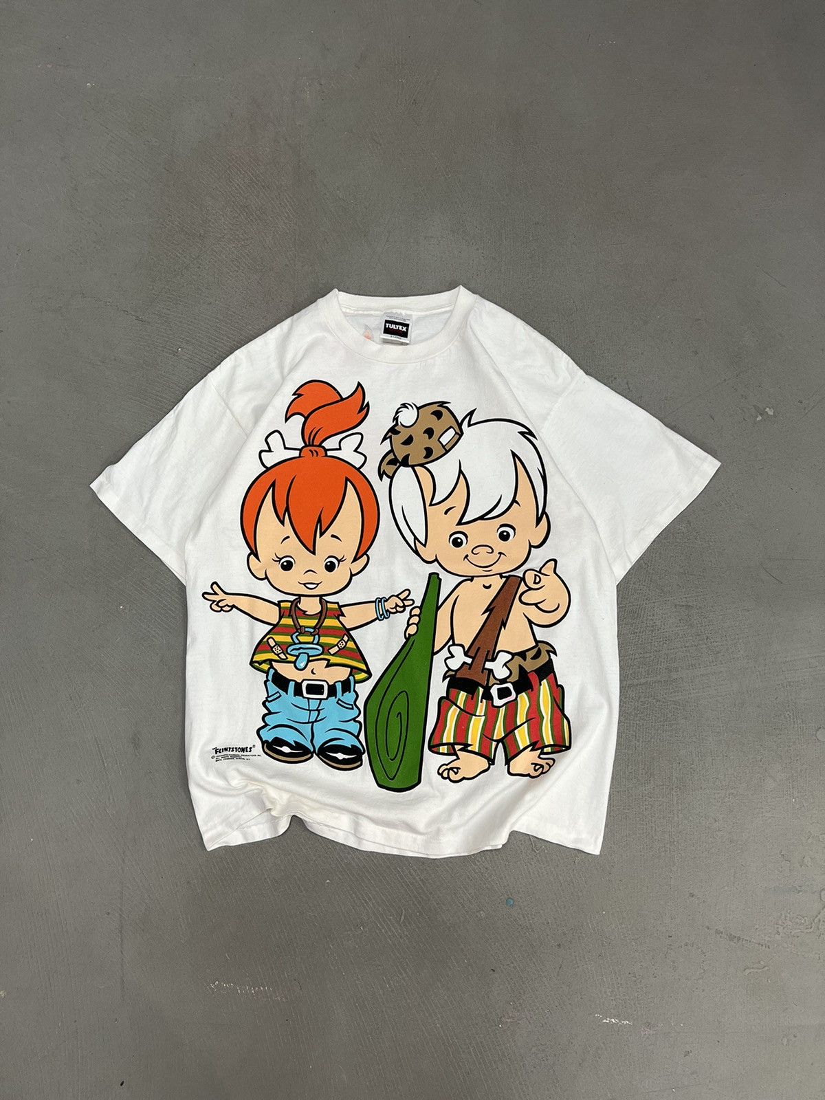 image of Cartoon Network x Tultex 1993 Flintstones in White, Men's (Size XL)