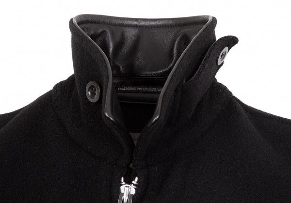 Yohji Yamamoto AW04 Back Zip & Leather Collar Jacket Size US L / EU 52-54 / 3 - 5 Thumbnail